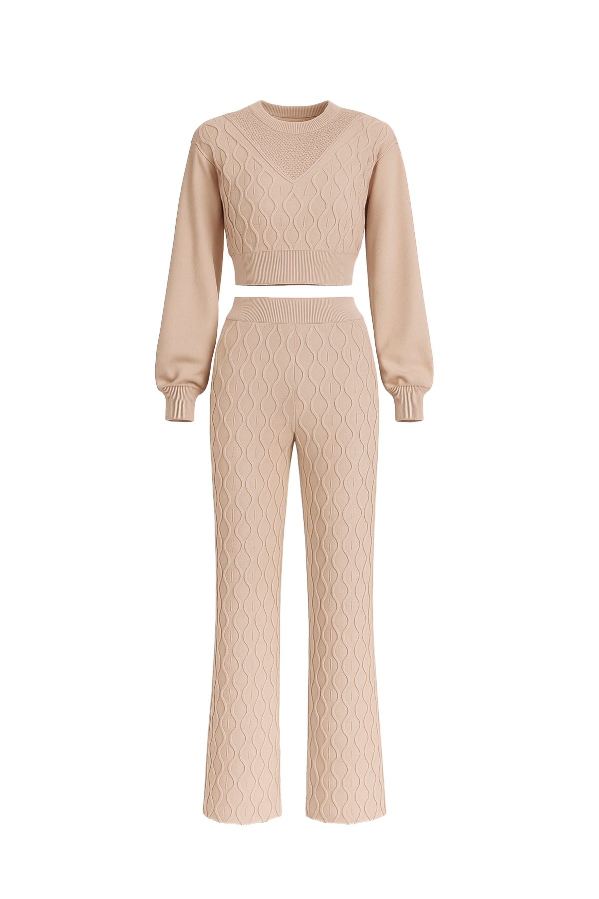 Nadine Cable Knit Top and Pants Set