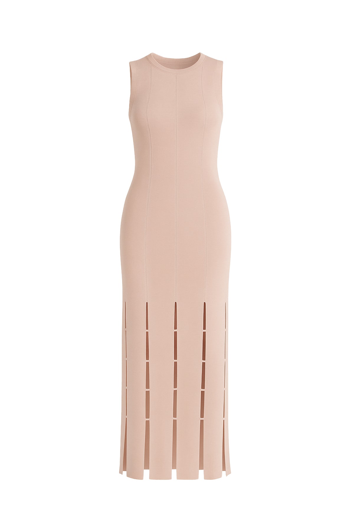 Always The Trendsetter Knit Pearl Embellished Slvls Midi Dress