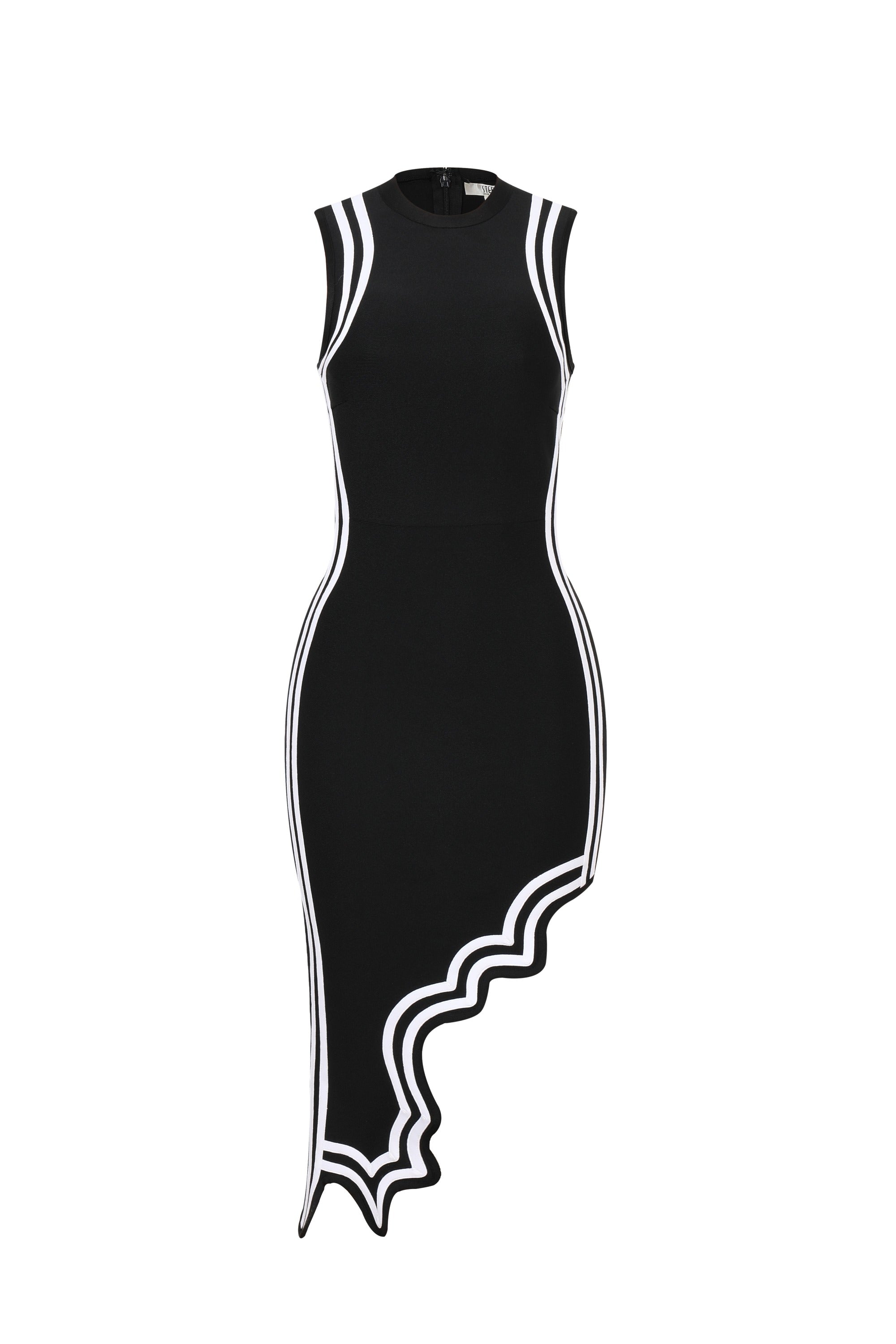 Asymmetrical Elegance Bandage Dress