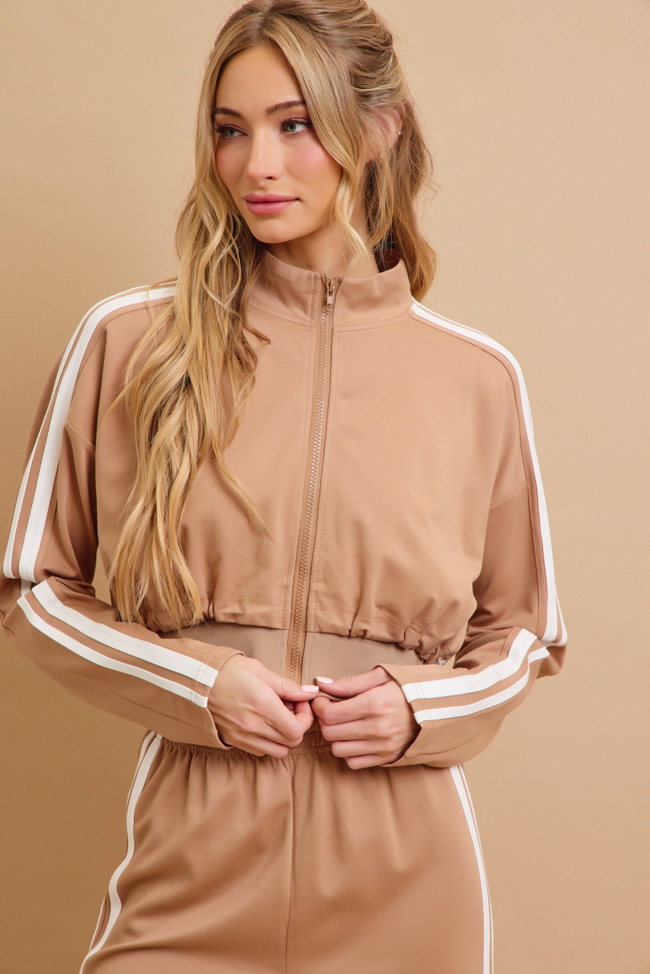 Closer And Closer Knit Jacket And Track Pants Set