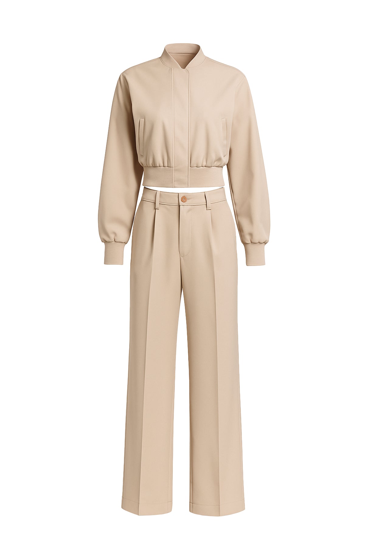 Places To Be Woven Bomber Jacket And Pants Set