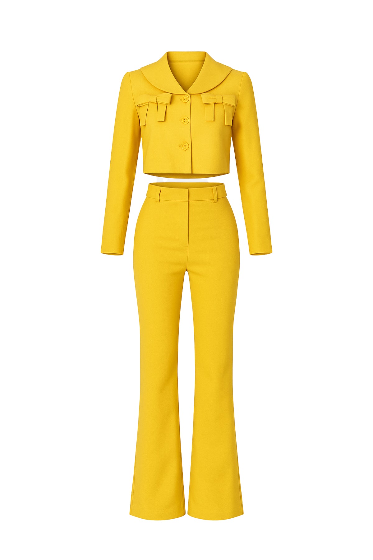 Elessa Tweed Jacket with Ribbon and Pants Set