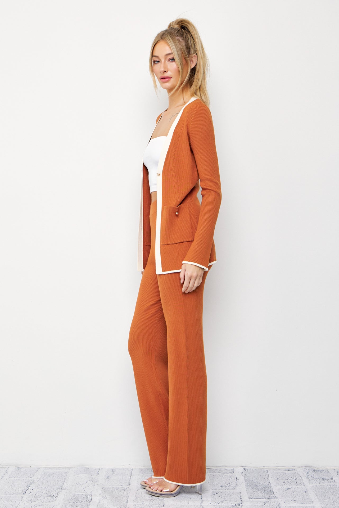 Callie Knit Cardigan and Pants Set