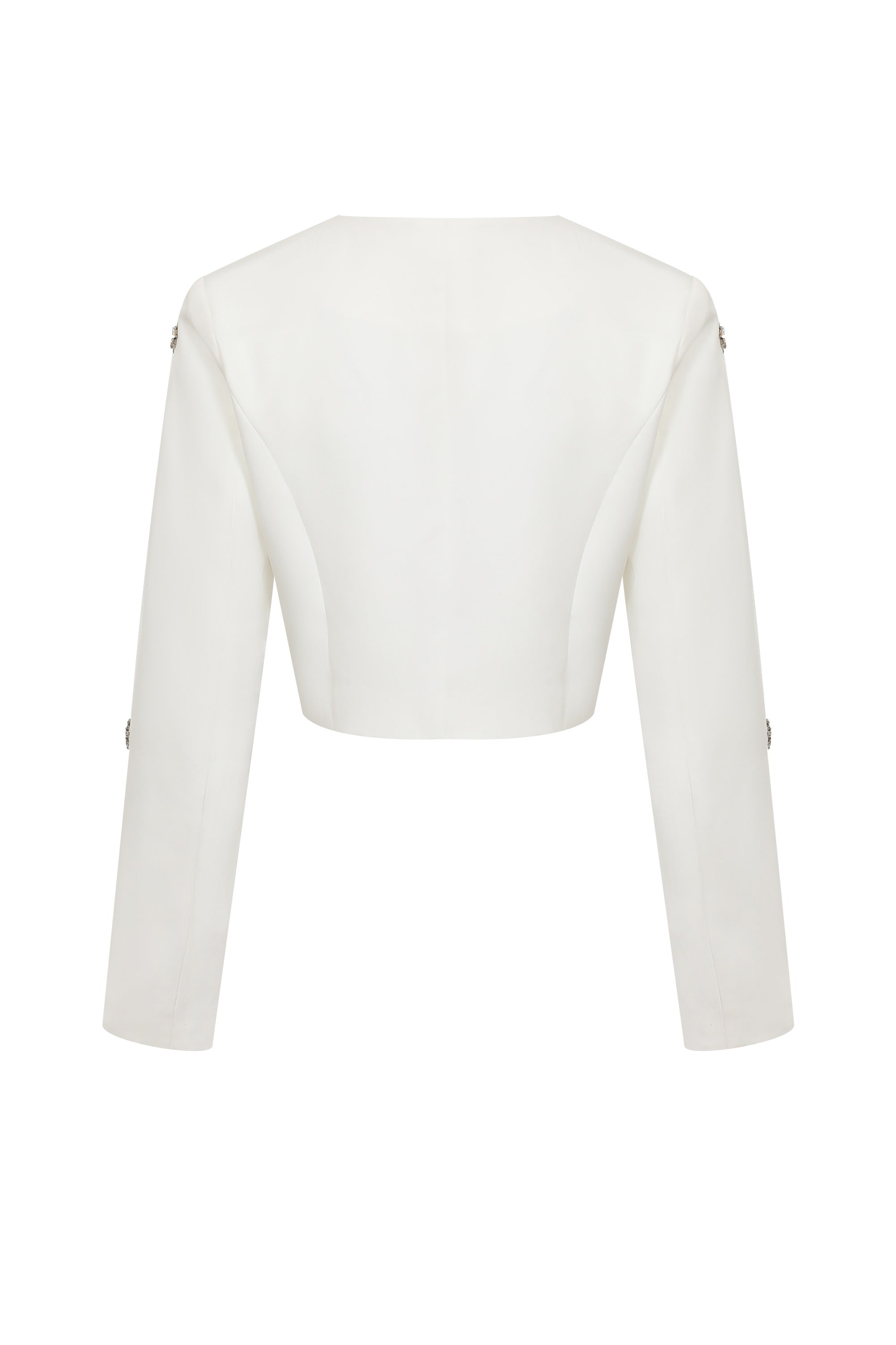 Guesting Woven Embellished Jacket and Flare Pants Set