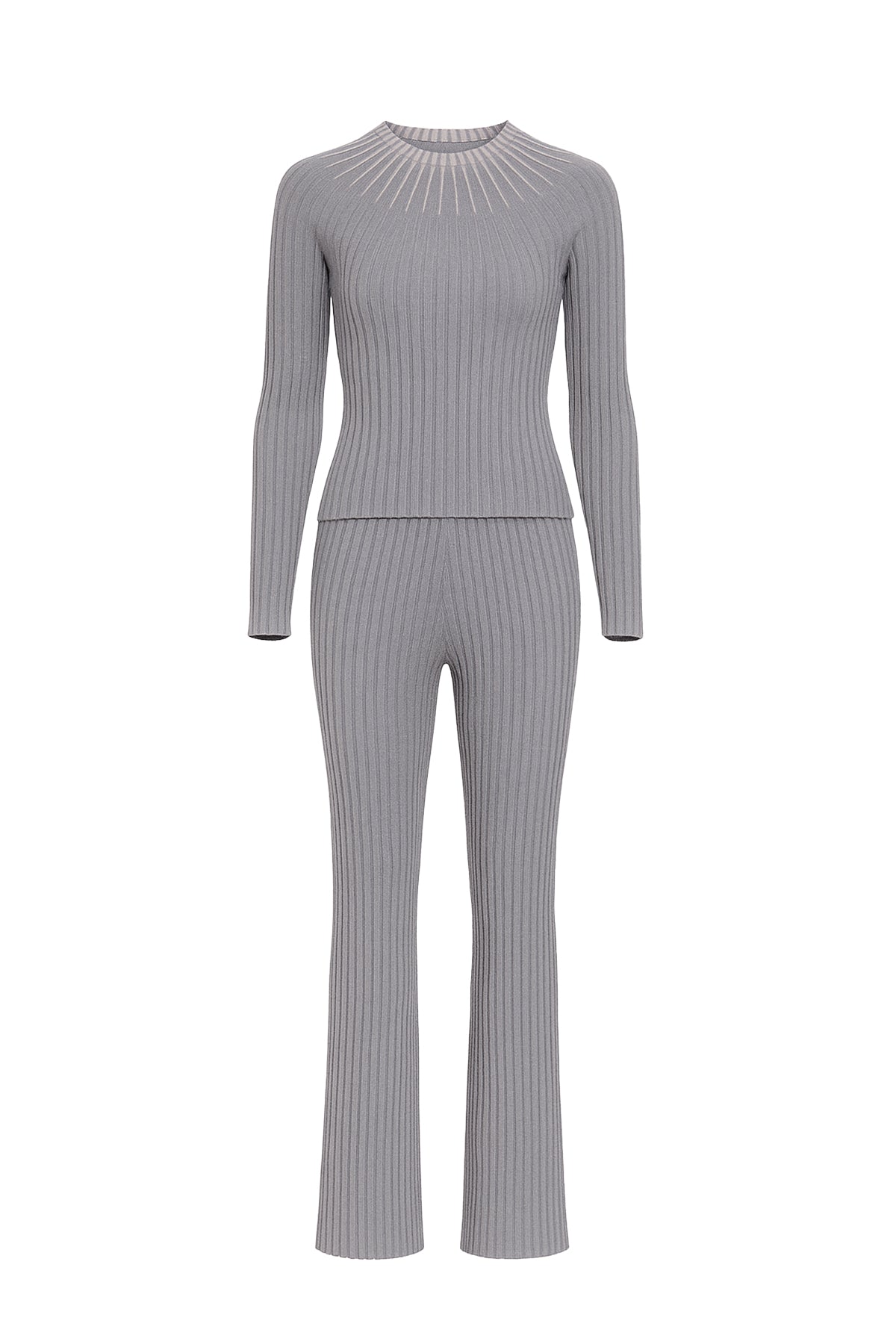 Unlike No Other Rib Knit Long Sleeve Top and Pants Set