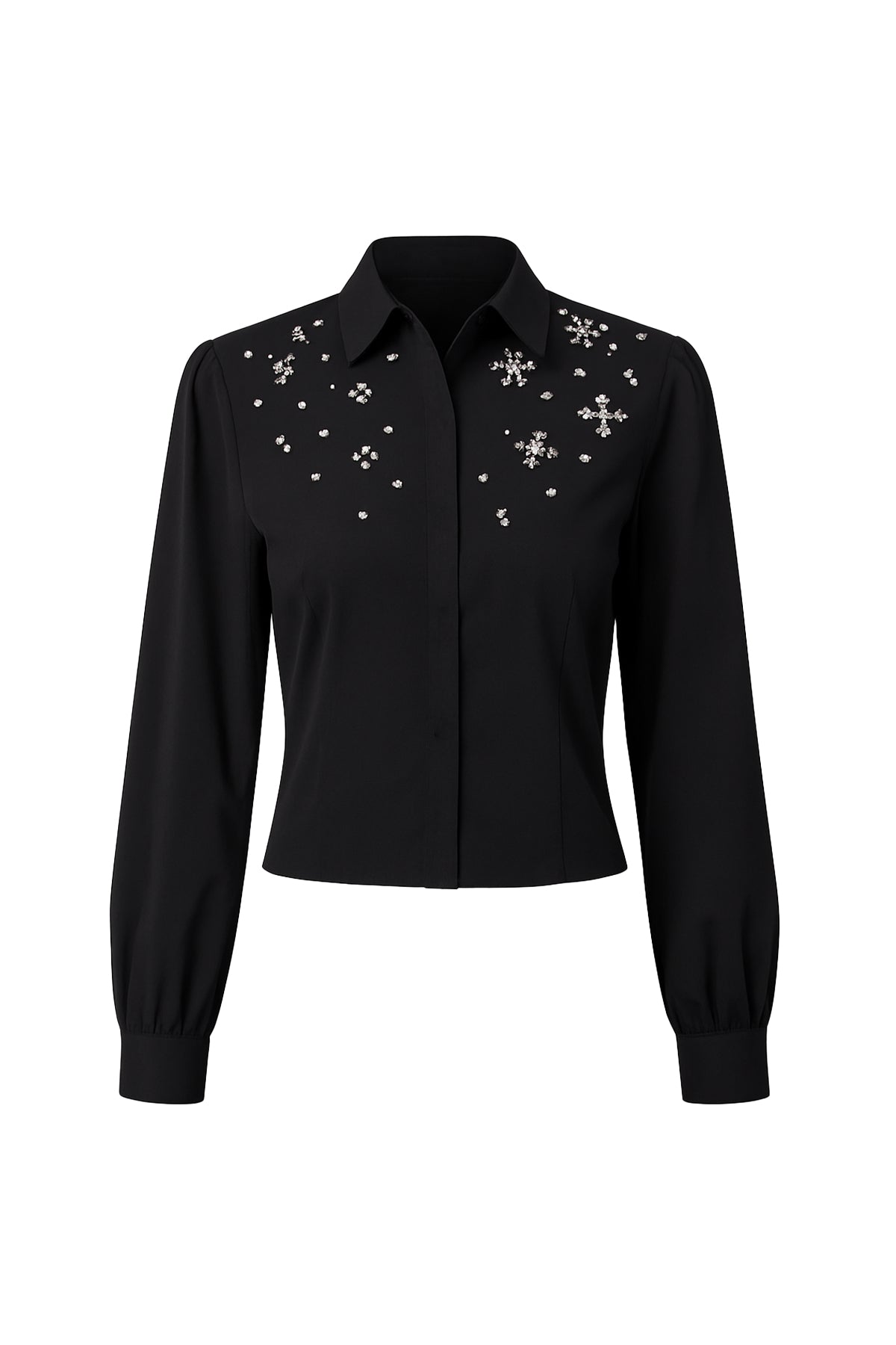 Puff & Shine Woven Embellished Long Sleeve Shirt