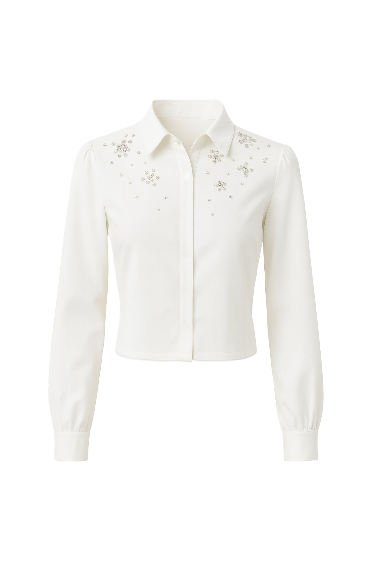 Puff & Shine Woven Embellished Long Sleeve Shirt