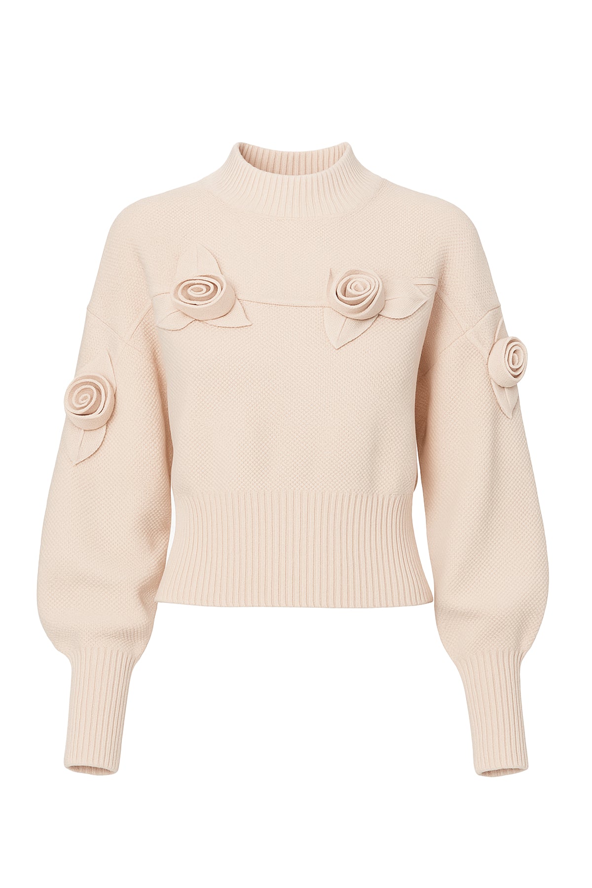Rosy Reflections Mock Neck Sweater
