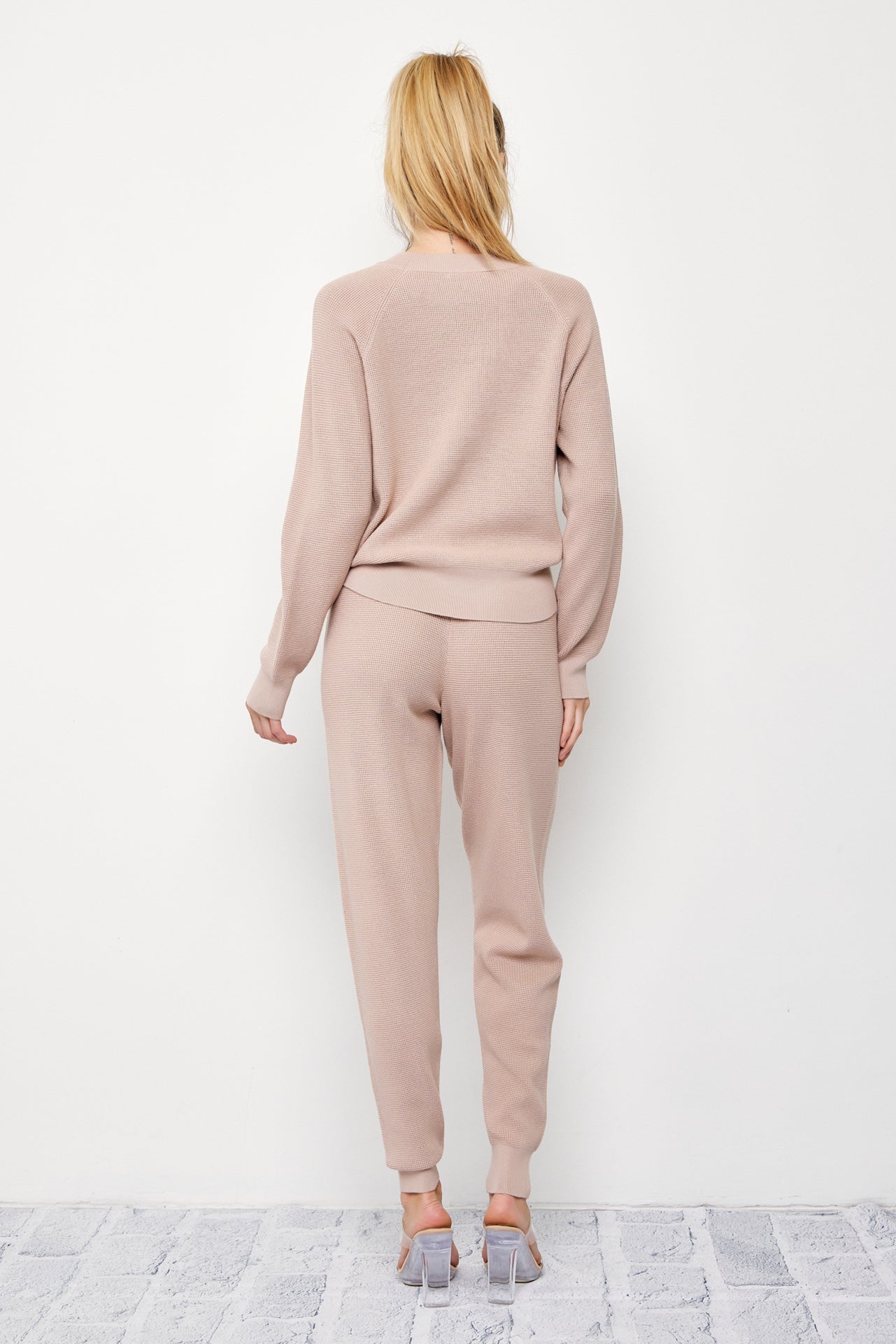 Alarice Knit Long Sleeve Top and Jogger Pants Set
