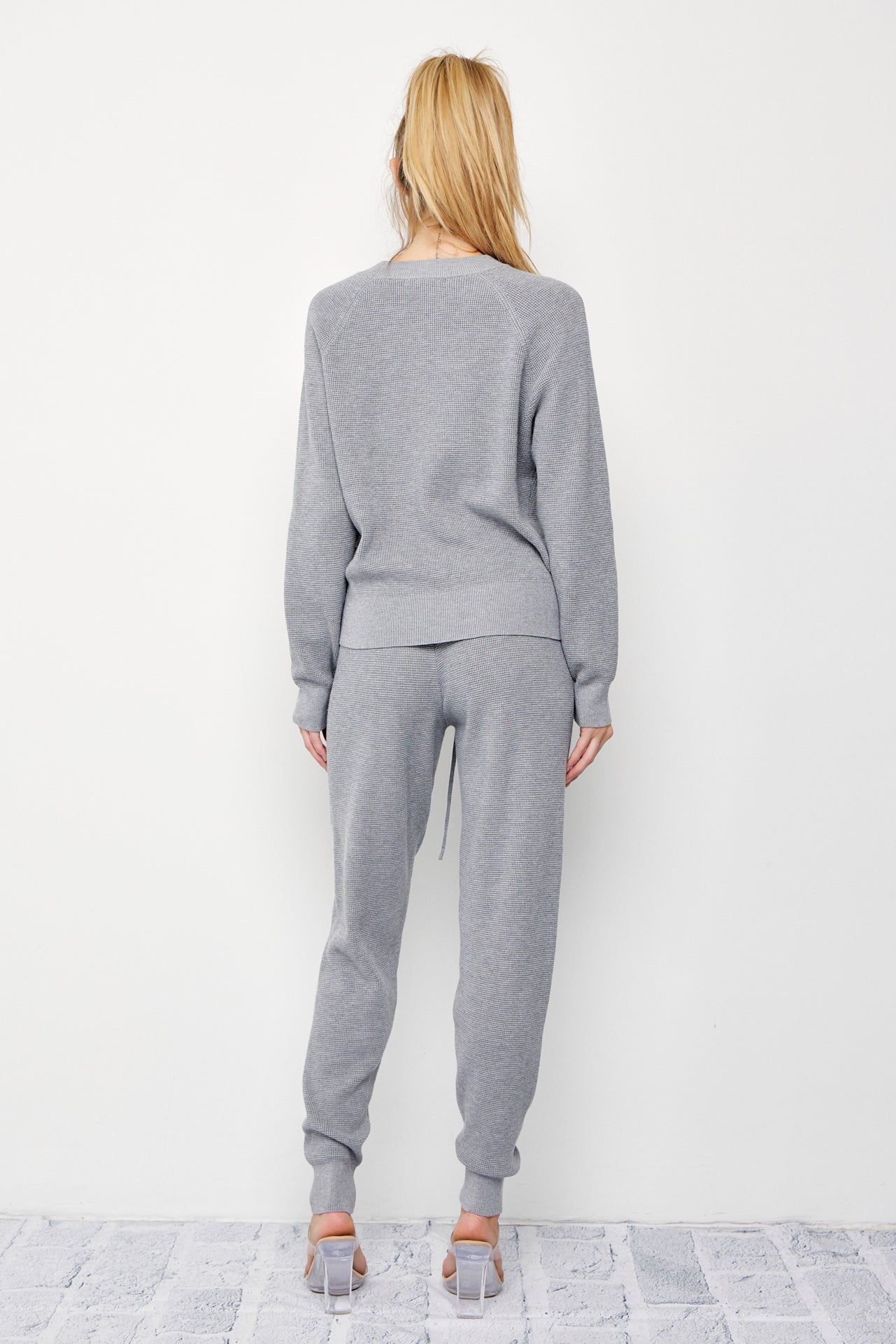 Alarice Knit Long Sleeve Top and Jogger Pants Set