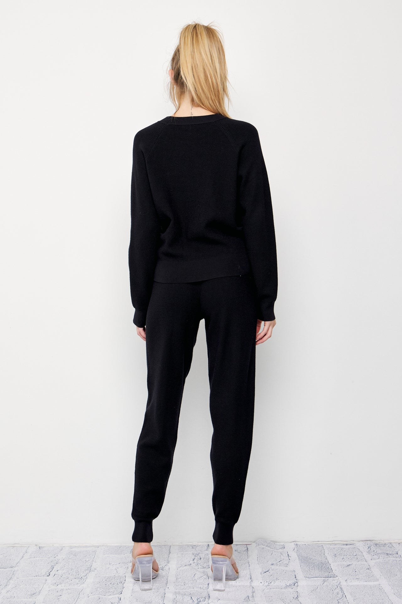 Alarice Knit Long Sleeve Top and Jogger Pants Set