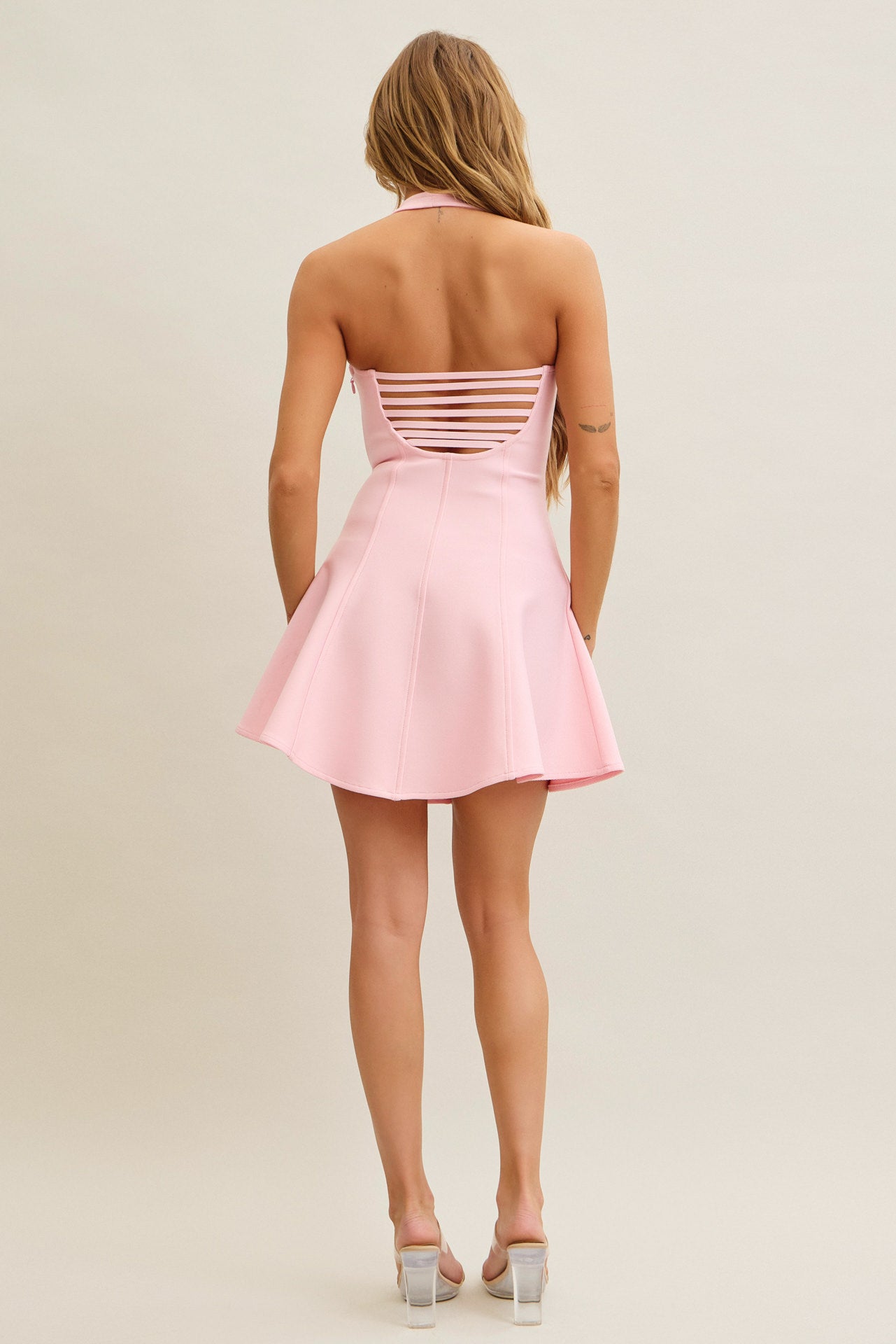 Halter Glamour Bandage Mini Dress