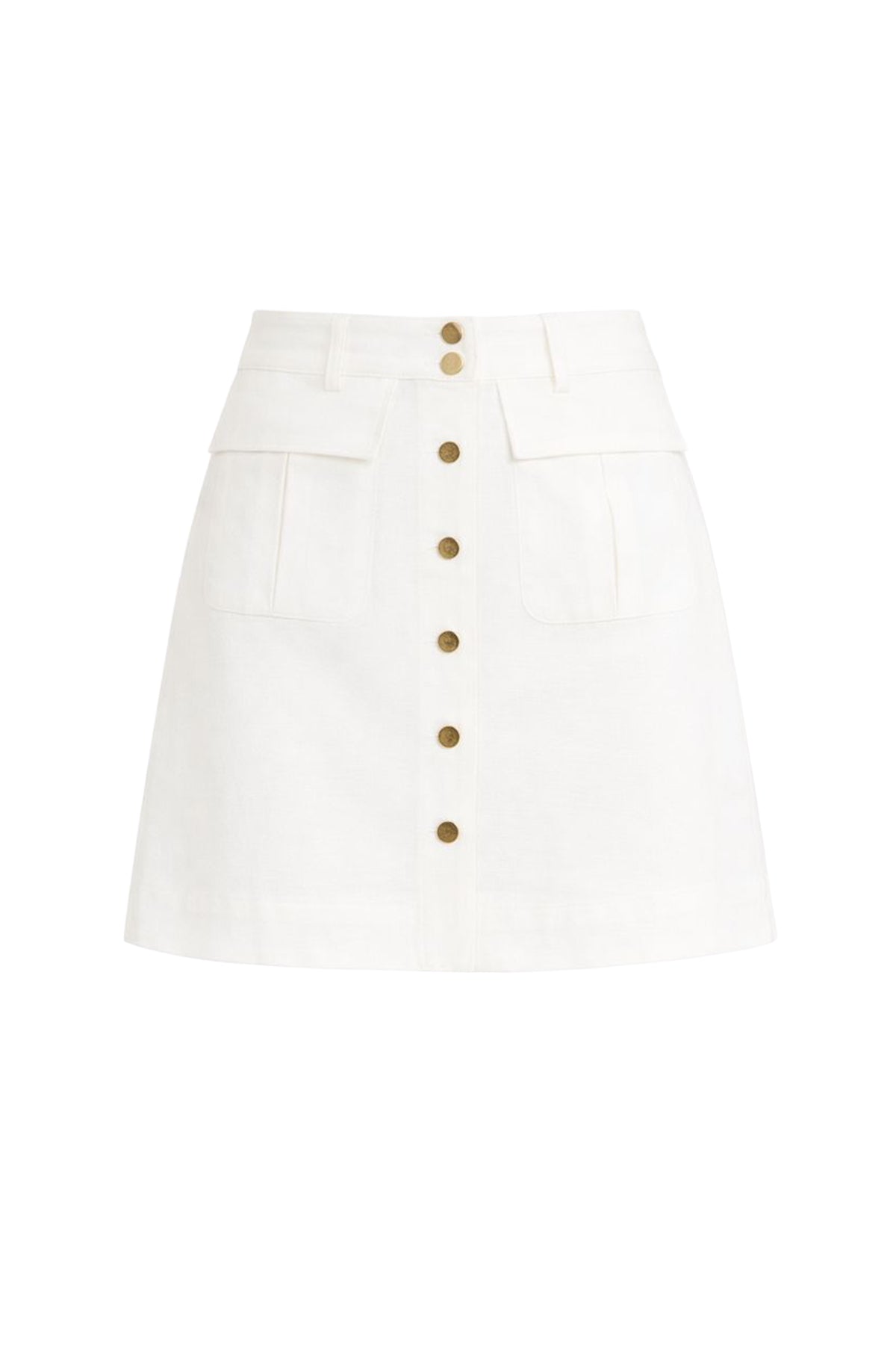 In Our Girly Era Woven Front Flap Pocket Mini Skirt