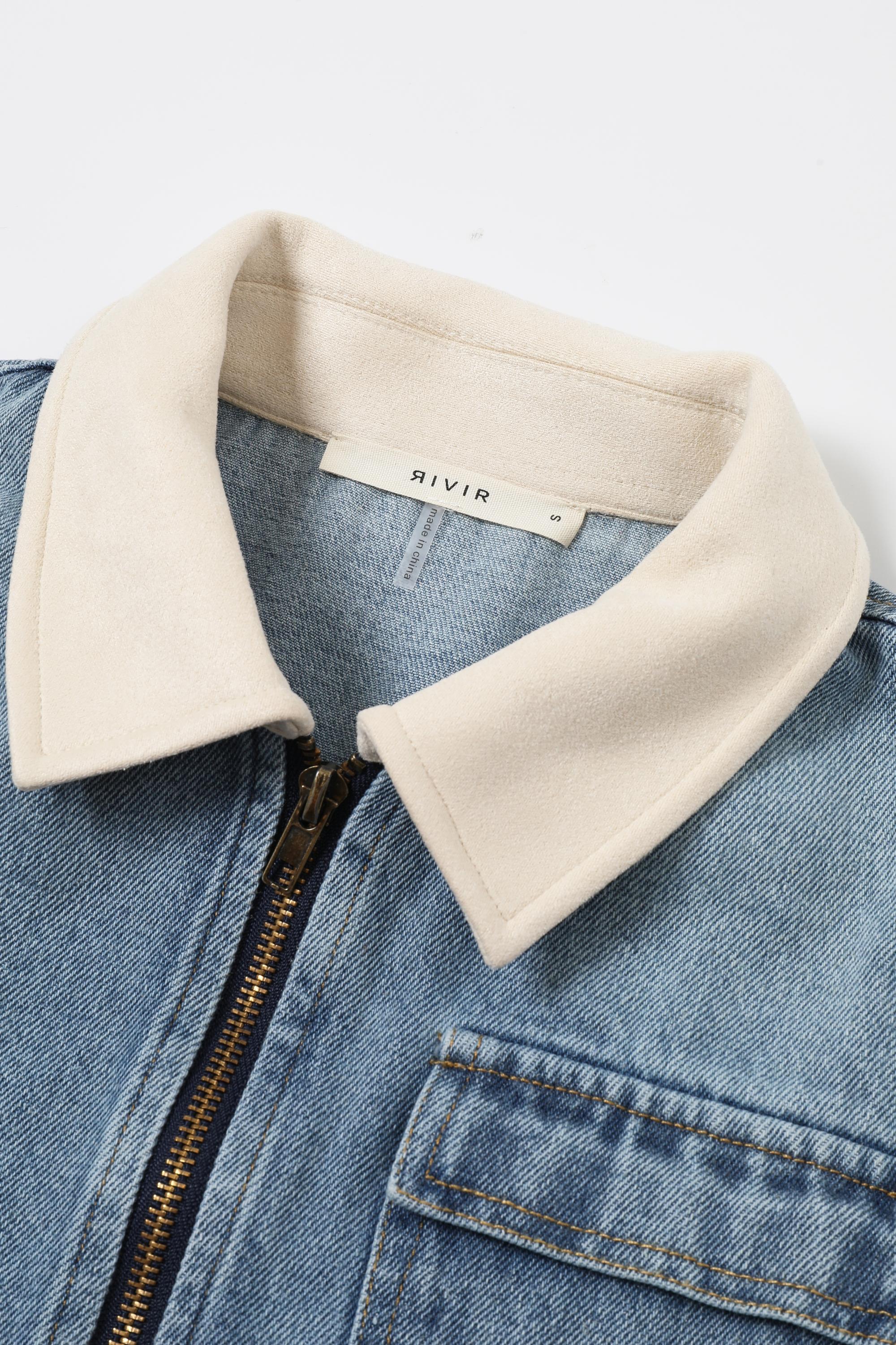 Studded Detail Denim Couture Jacket