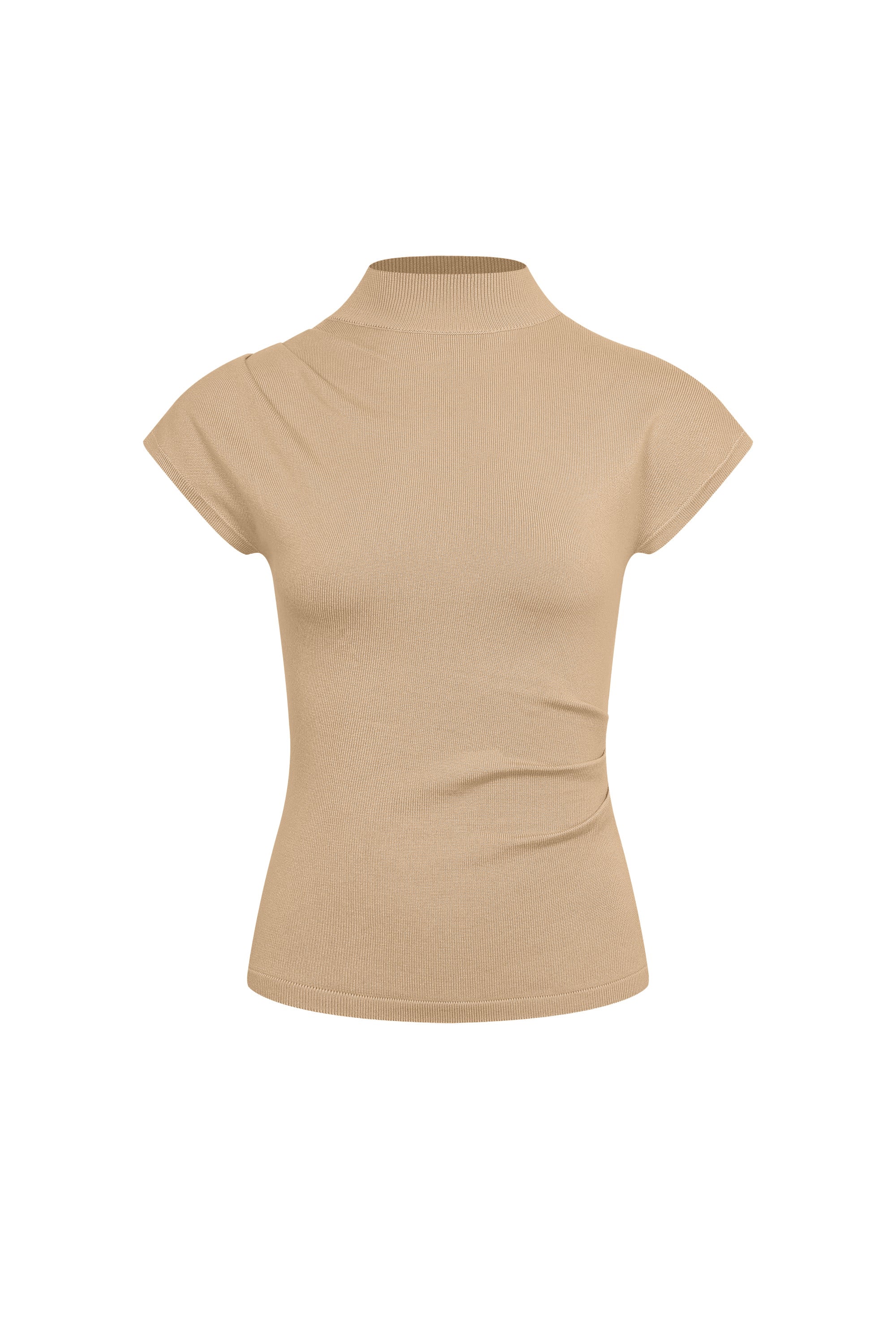 The Norah Knit Top With Pleats