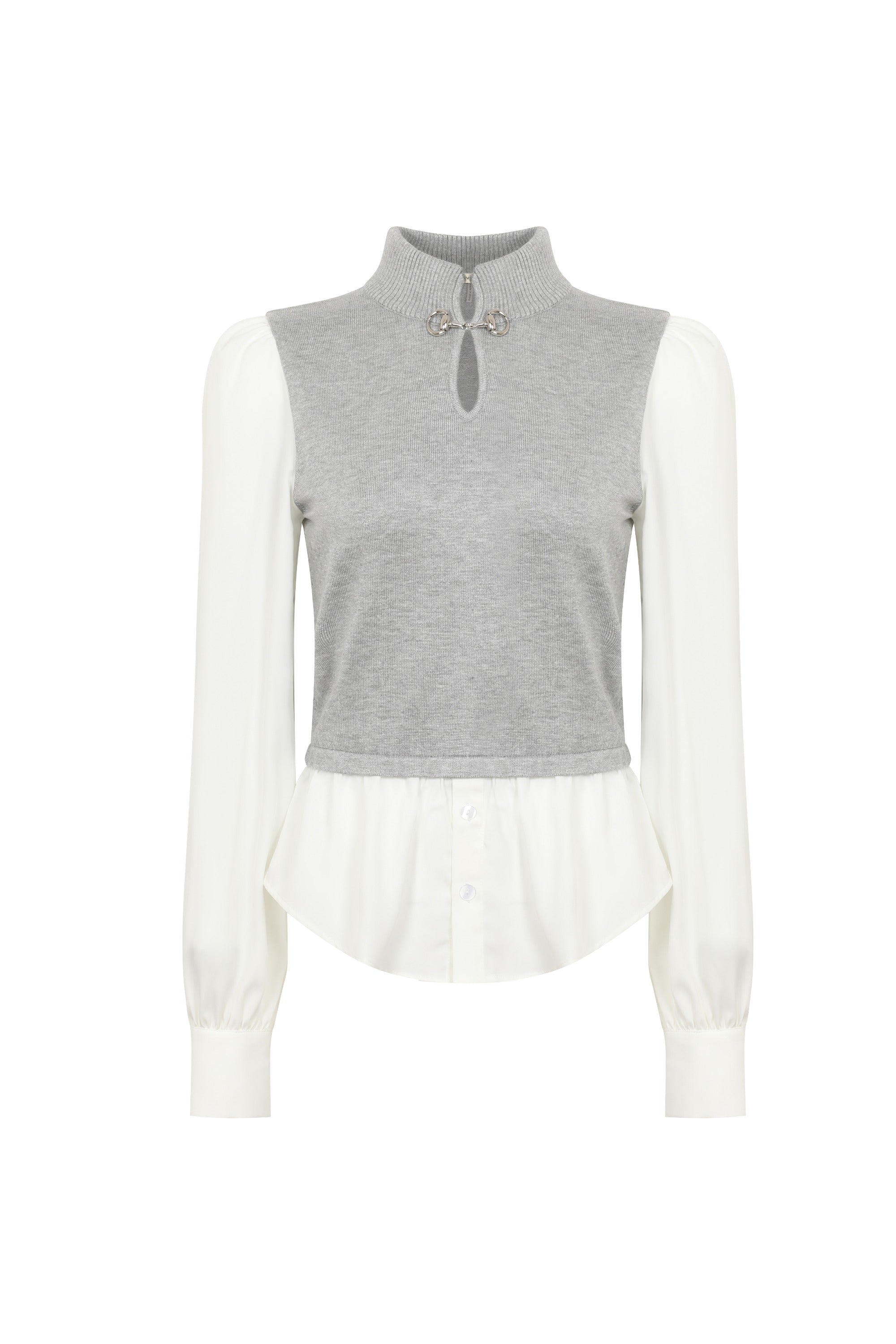 Two In One Knit Top With Trim