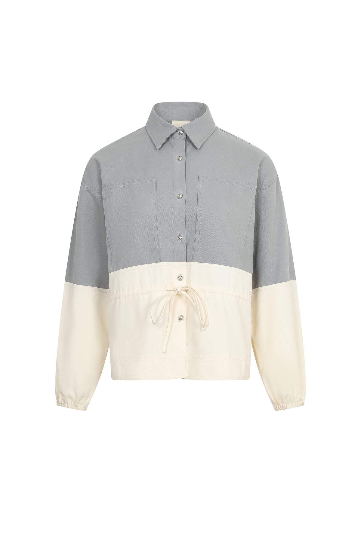 Sculpted Colorblock Casual Jacket