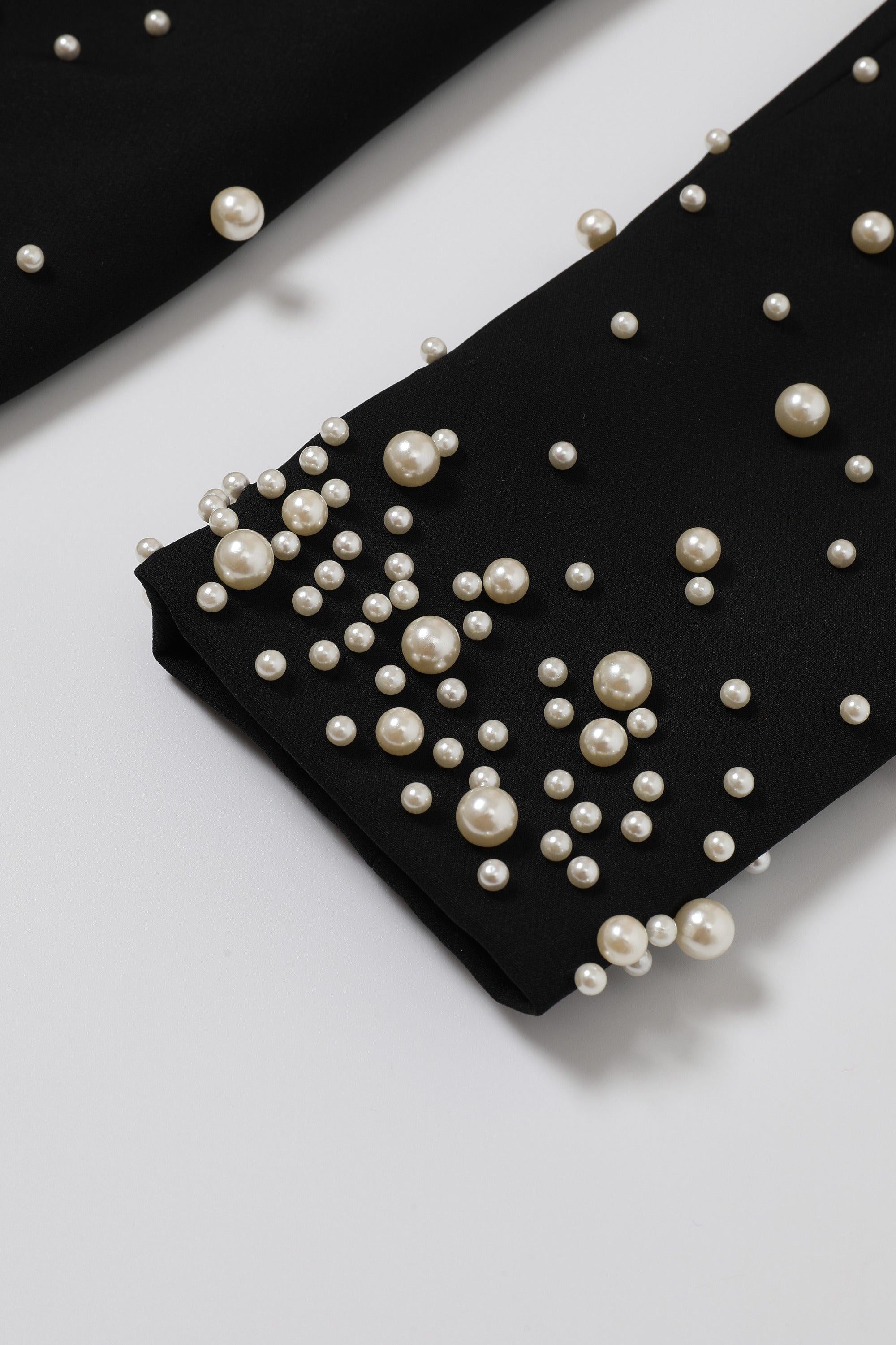 Midnight Pearl Embellished Blazer Dress