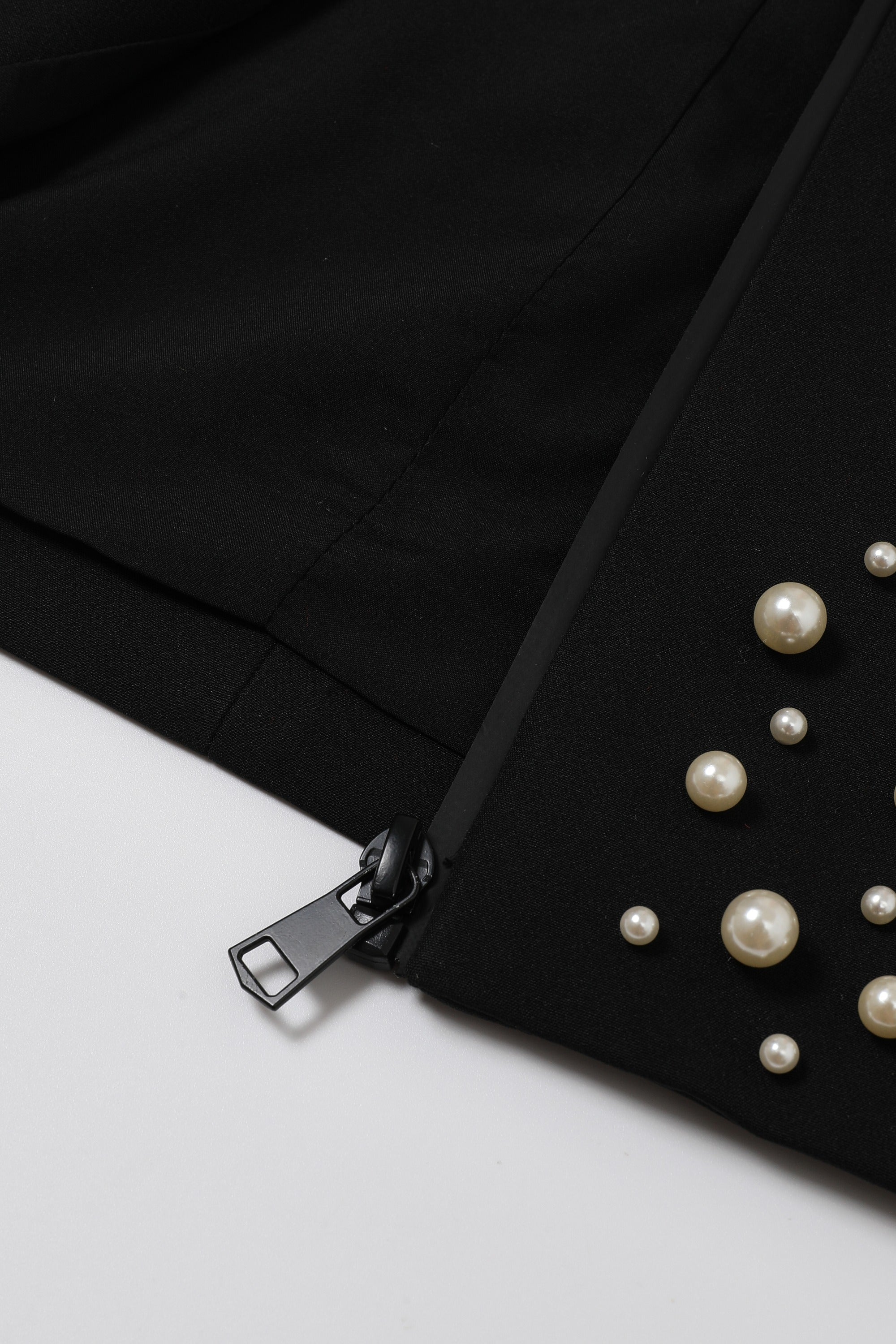 Midnight Pearl Embellished Blazer Dress