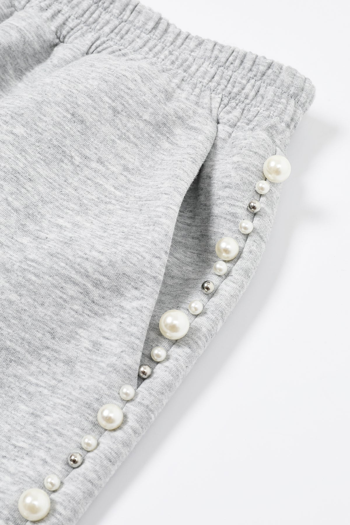 Pearl Embellished Hooded Jacket And Pants Set