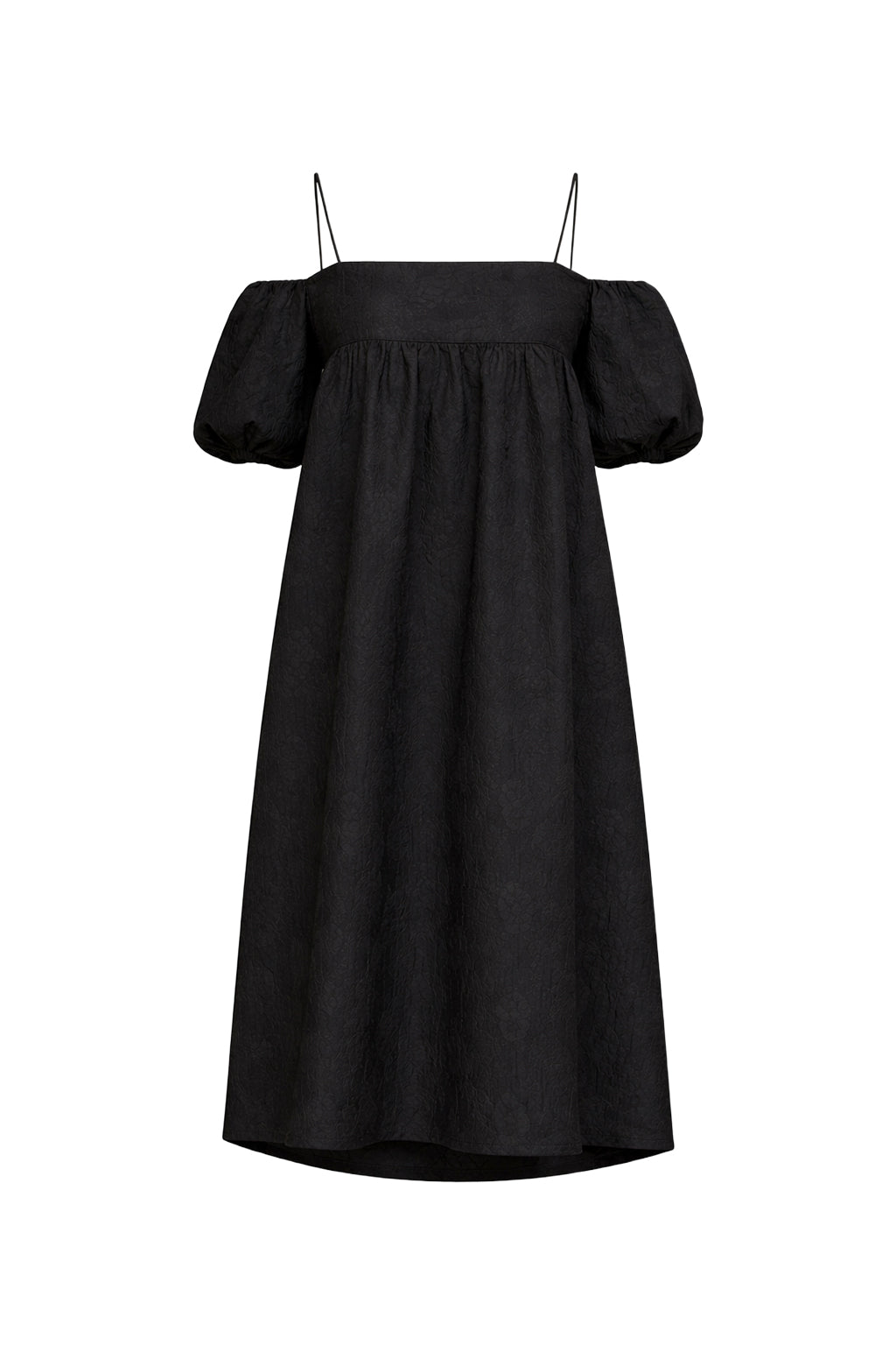 Off Shoulder Solid Midi Dress