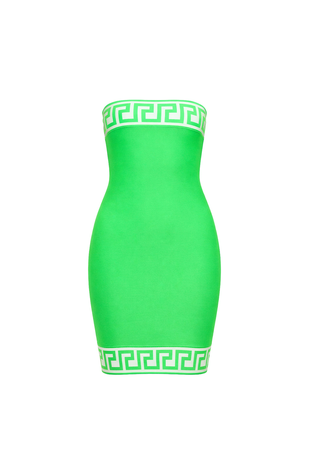 Strapless Tube Mini Dress Lime Green / Small