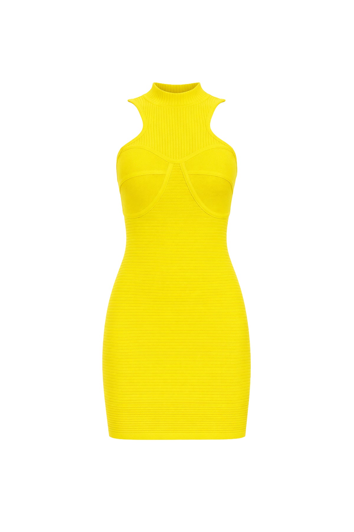 Bandage Ribbed Halter Dress