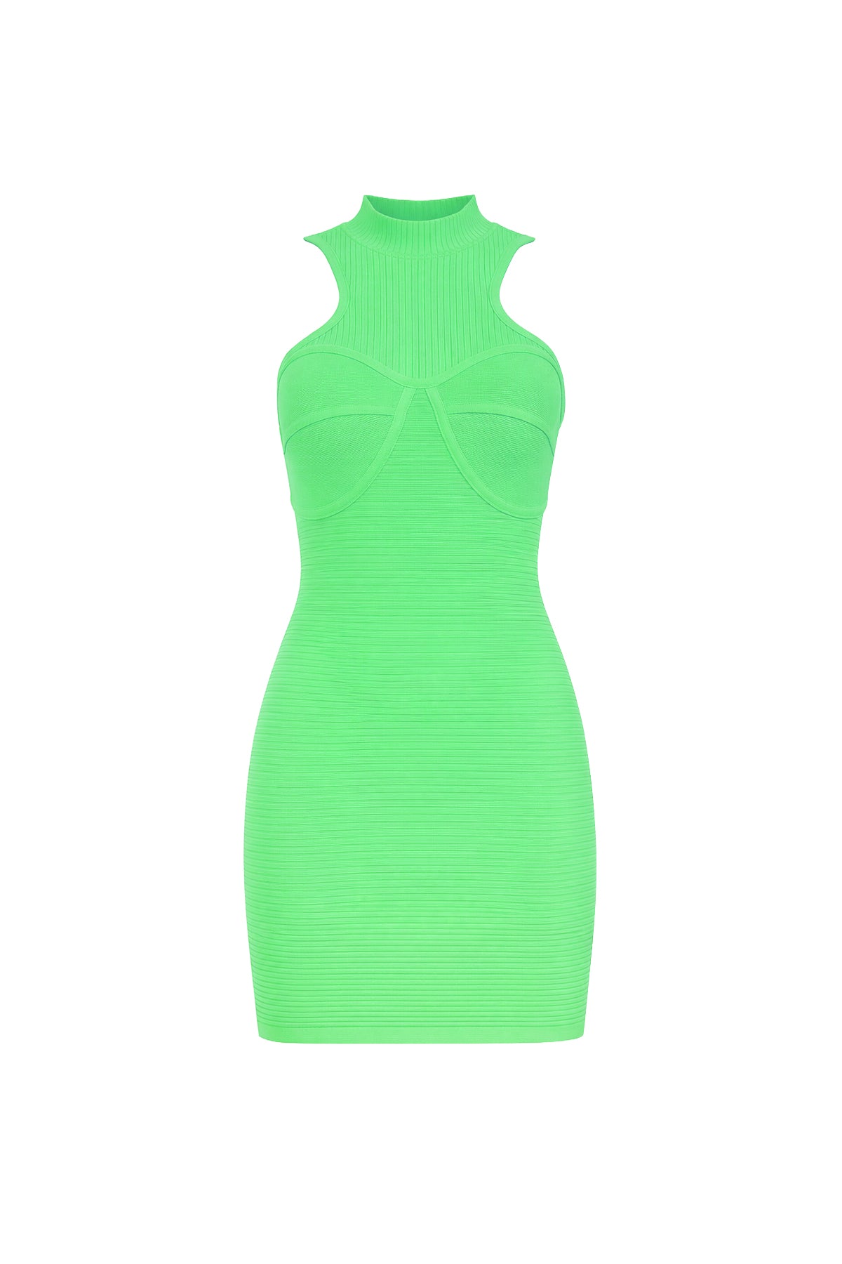 Bandage Ribbed Halter Dress