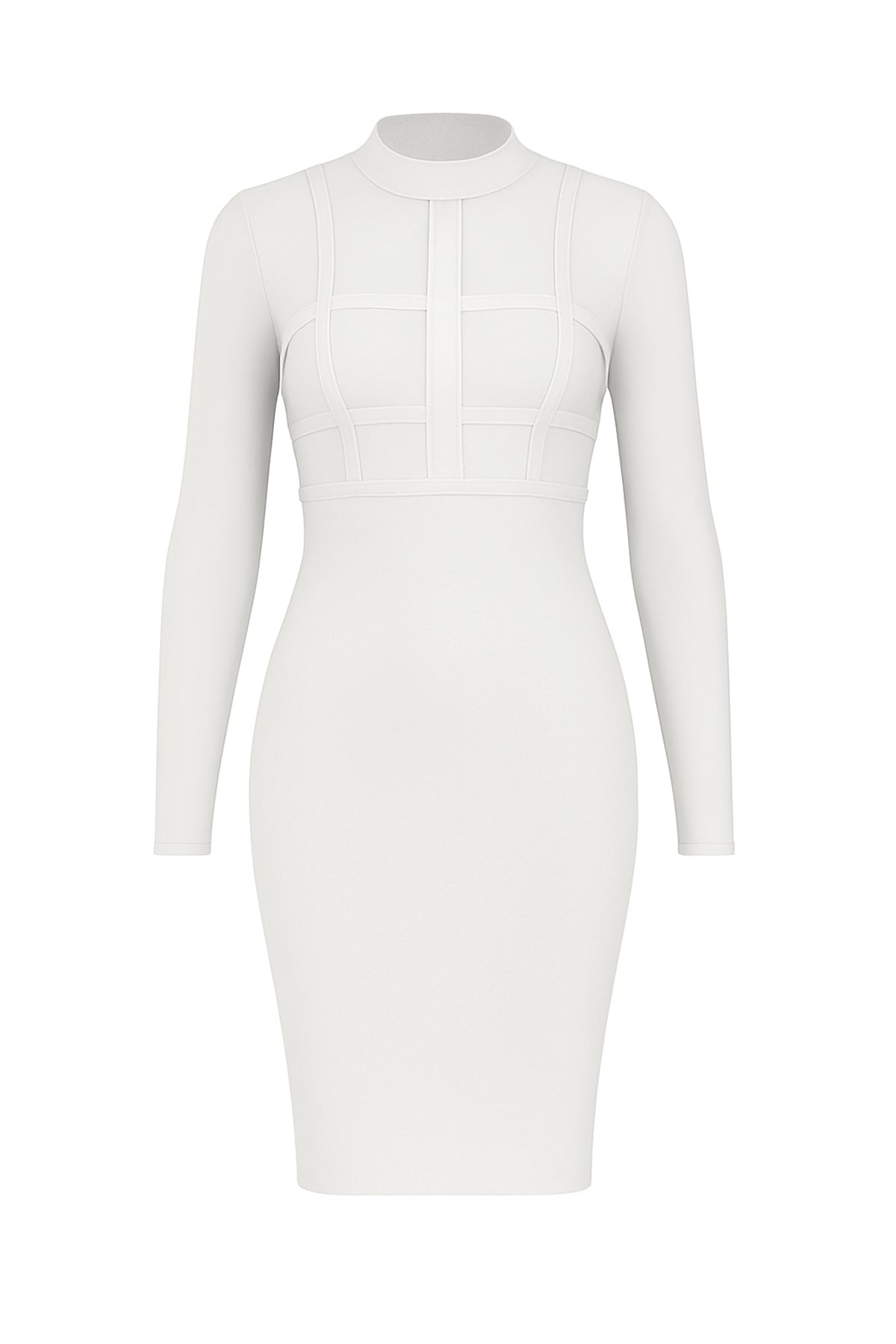 Bandage Mock Neck Glitter Dress