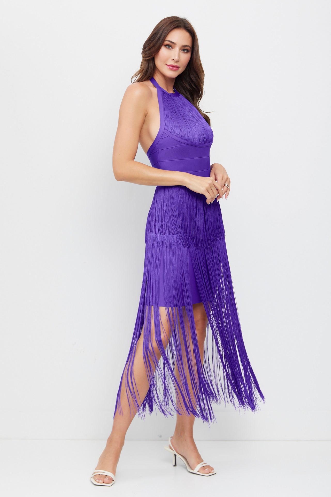 Halter Fringe Dress