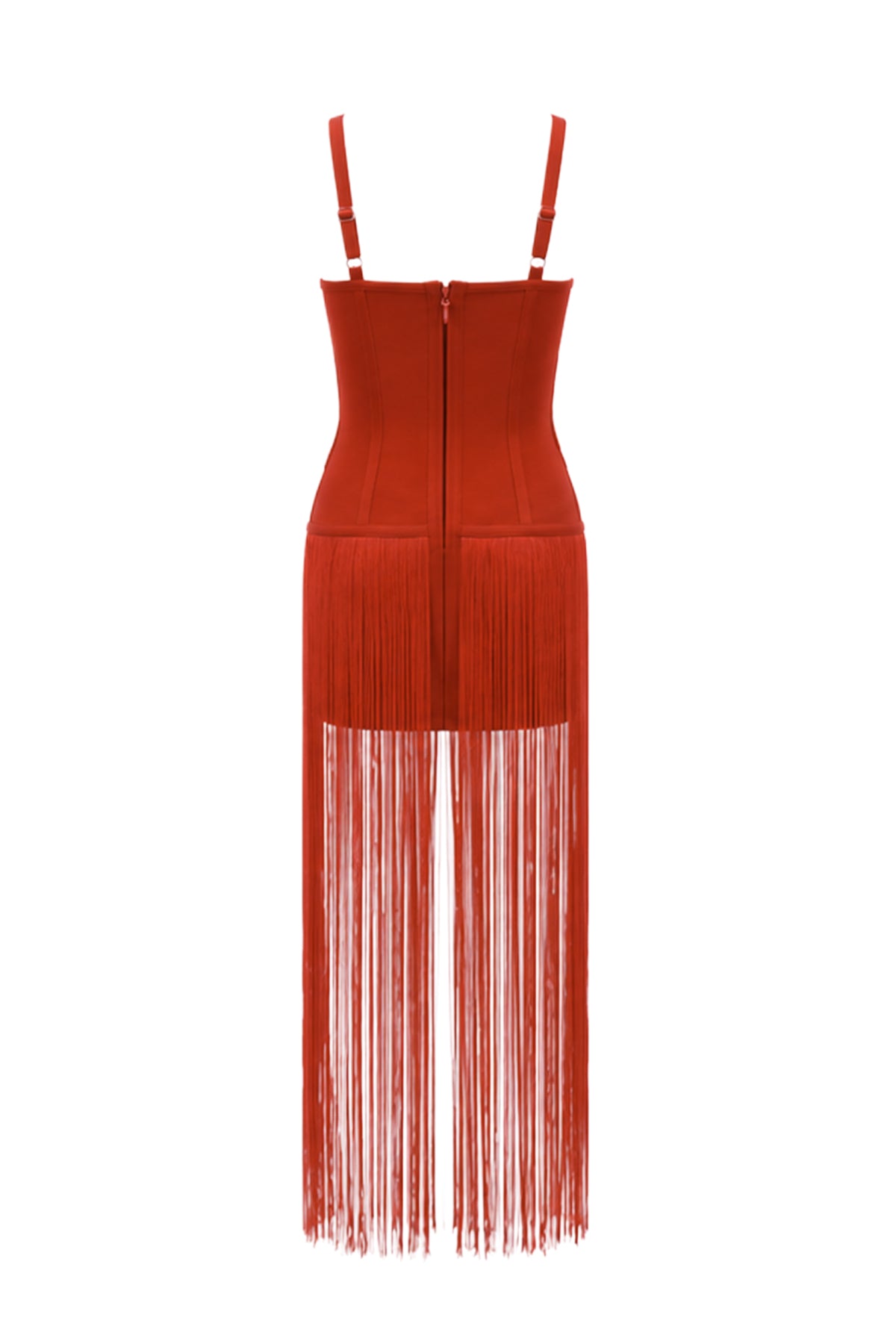 Bandage fringe dress with cutouts