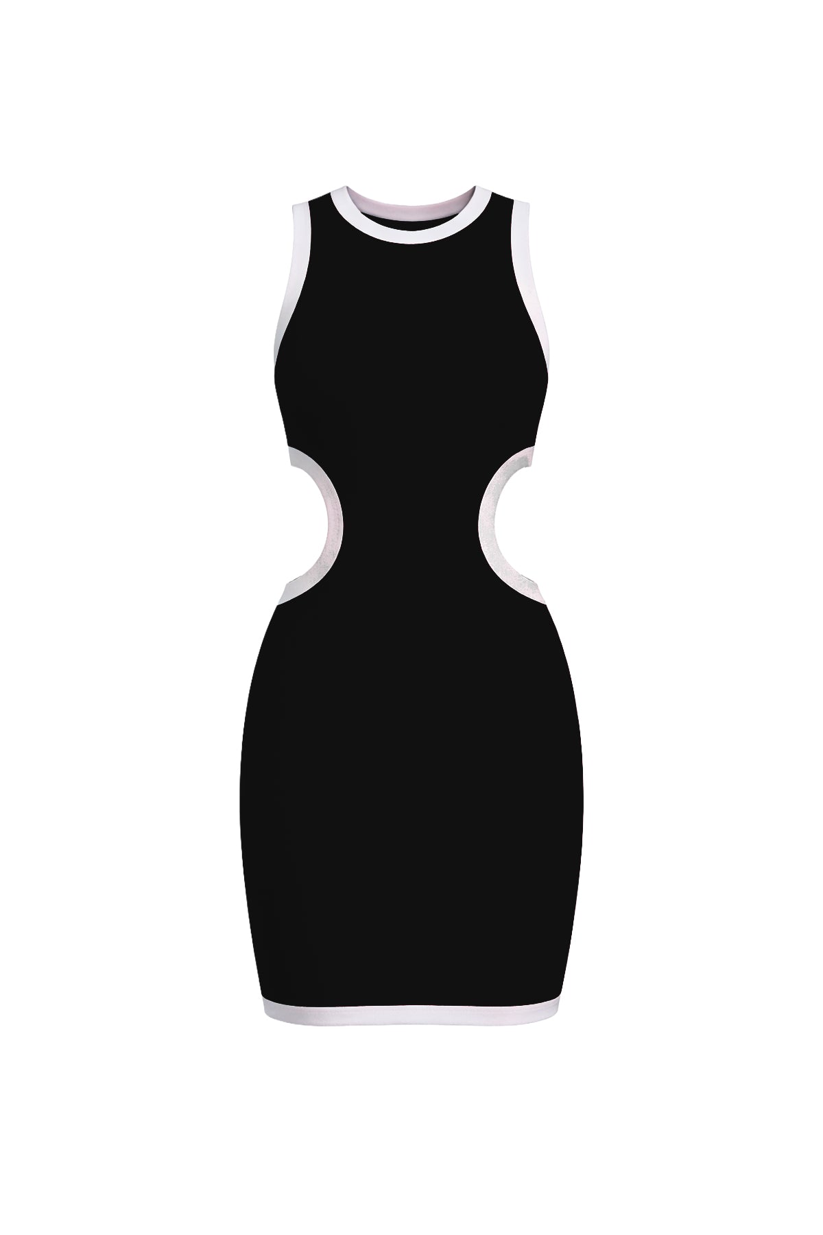 Side Cut Out Mini Bandage Color Block Dress