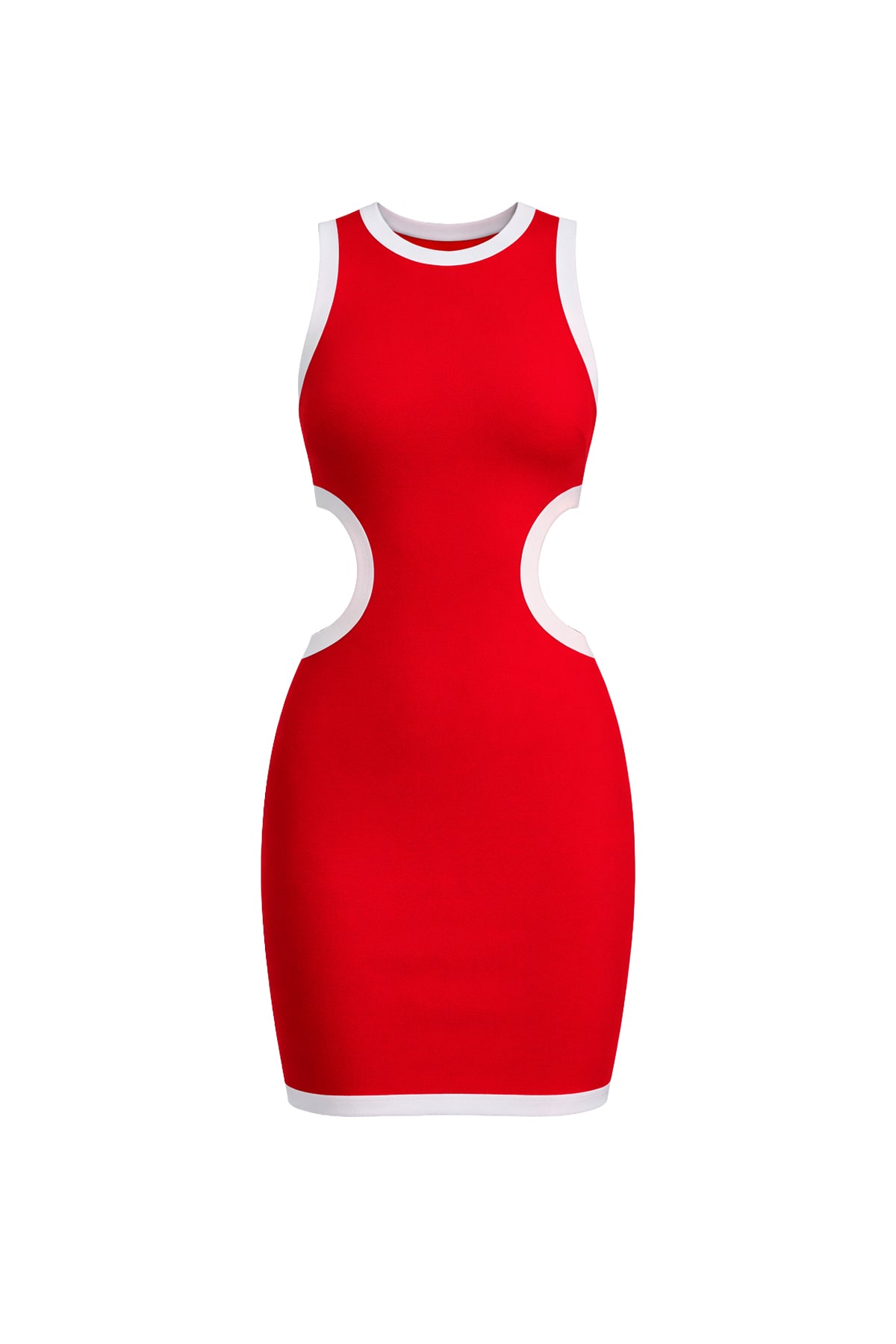 Side Cut Out Mini Bandage Color Block Dress