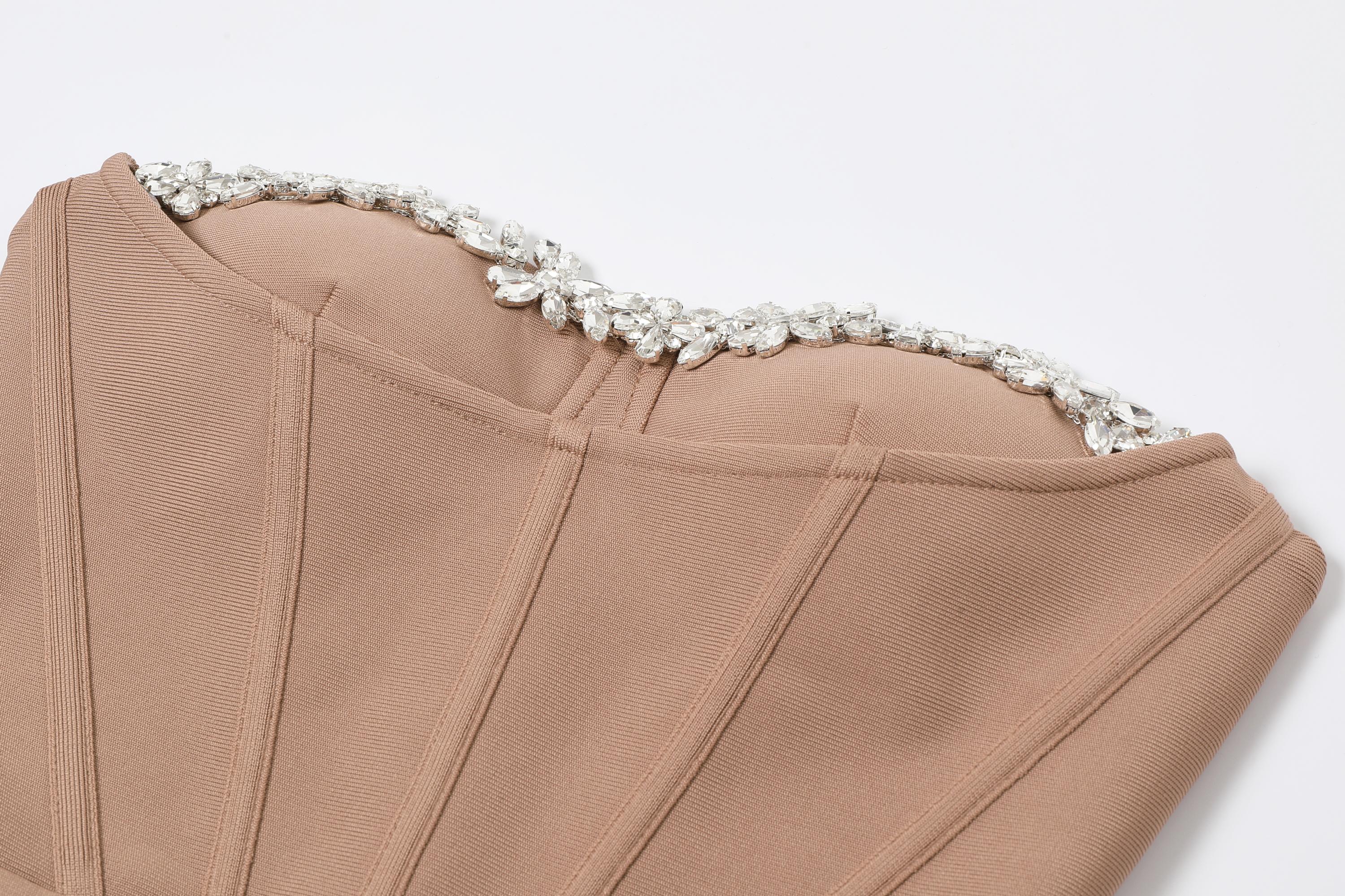 Bring On The Night Bandage Tube Embellished Dress