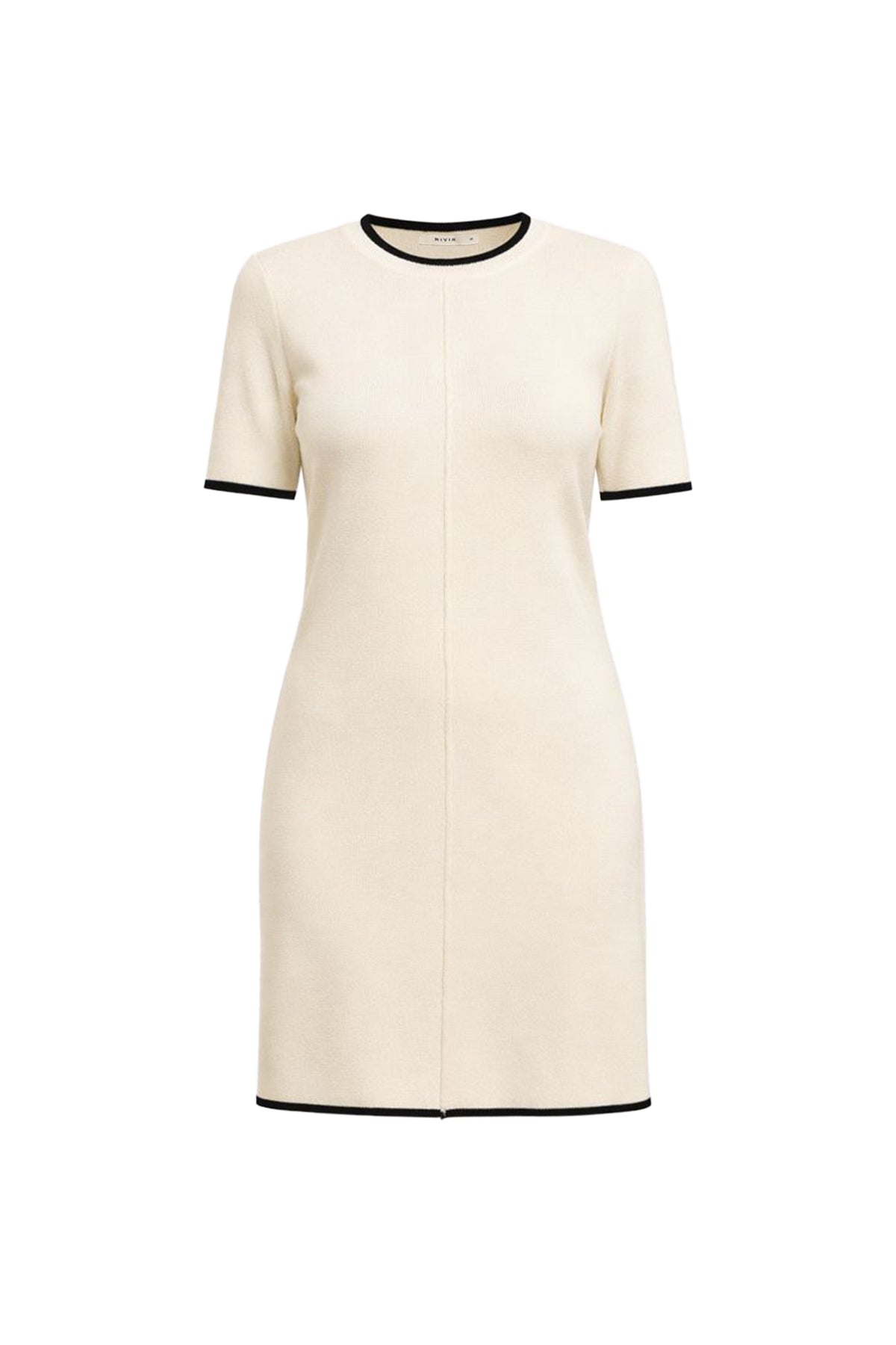 Zaria Knit Short Sleeve Mini Dress With Contrast