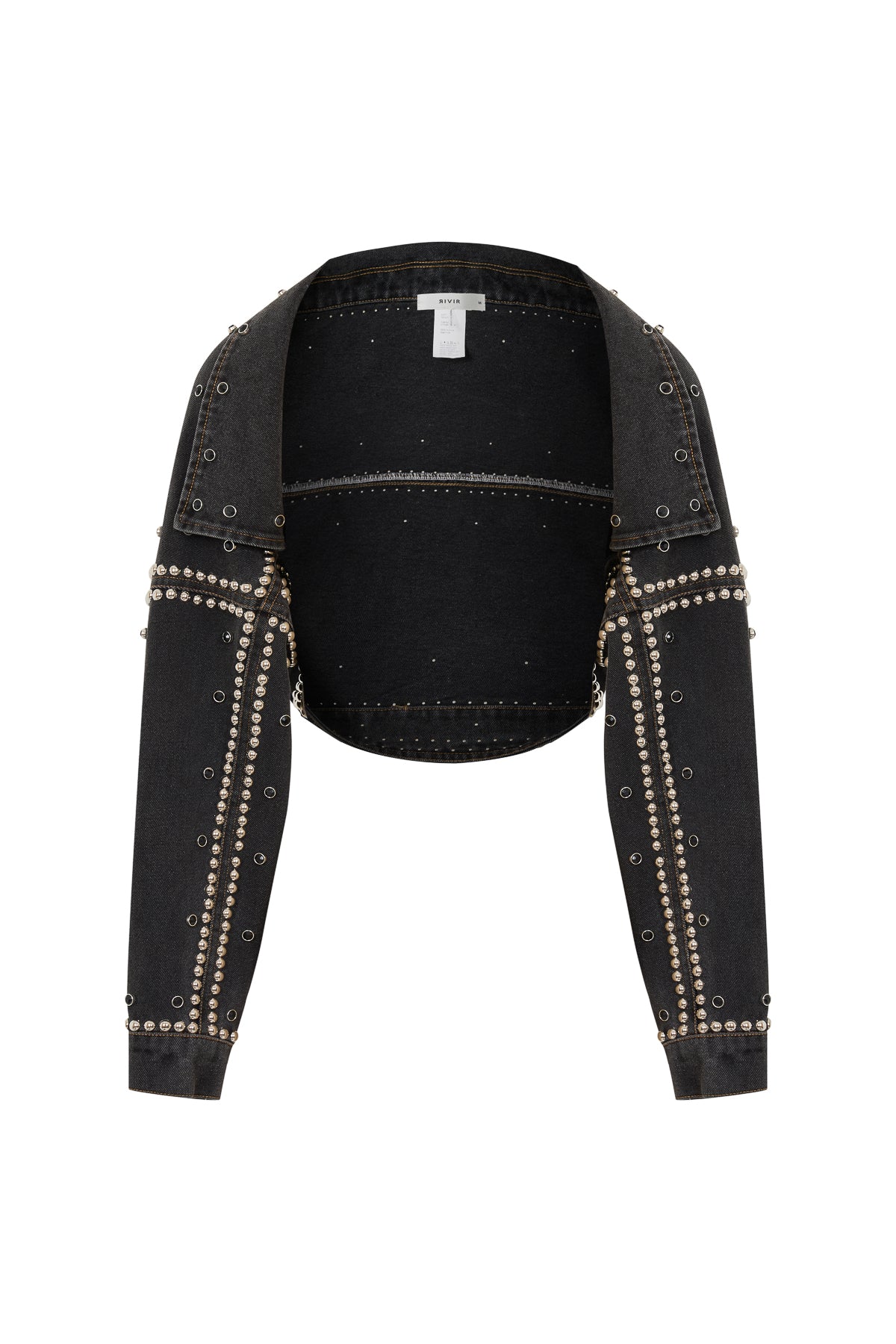 Denim Studded Bolero Jacket