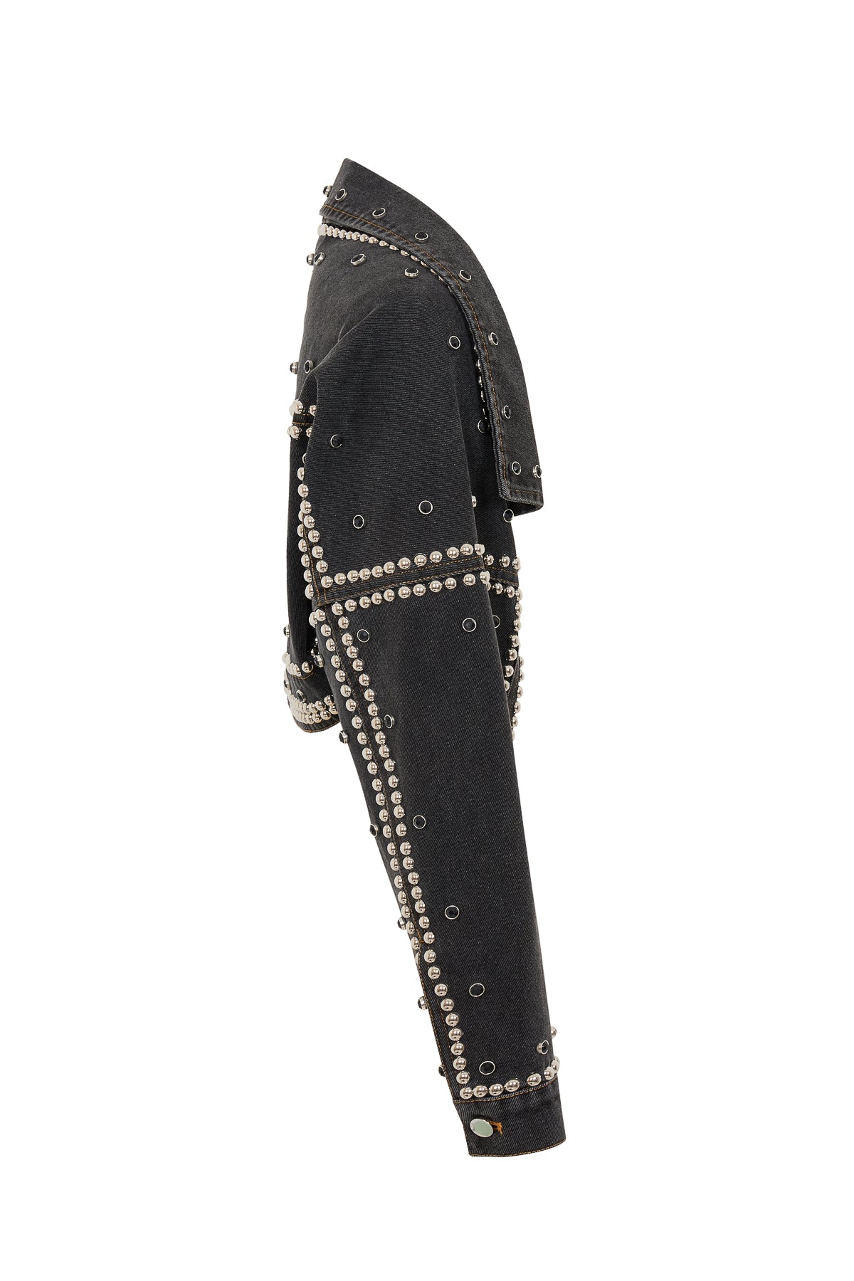 Denim Studded Bolero Jacket