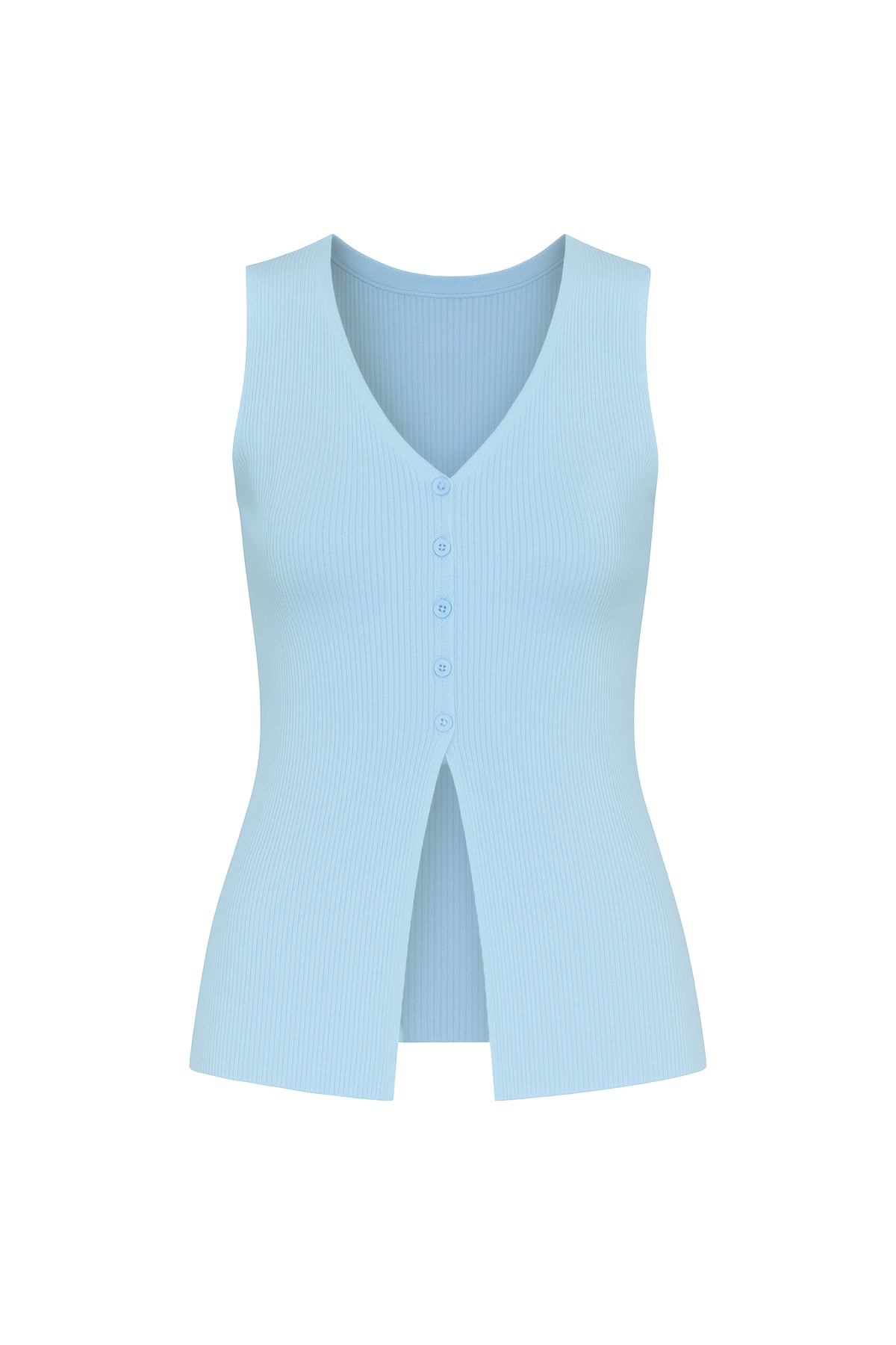 Effortless Sleeveless Ribbed Knit Top