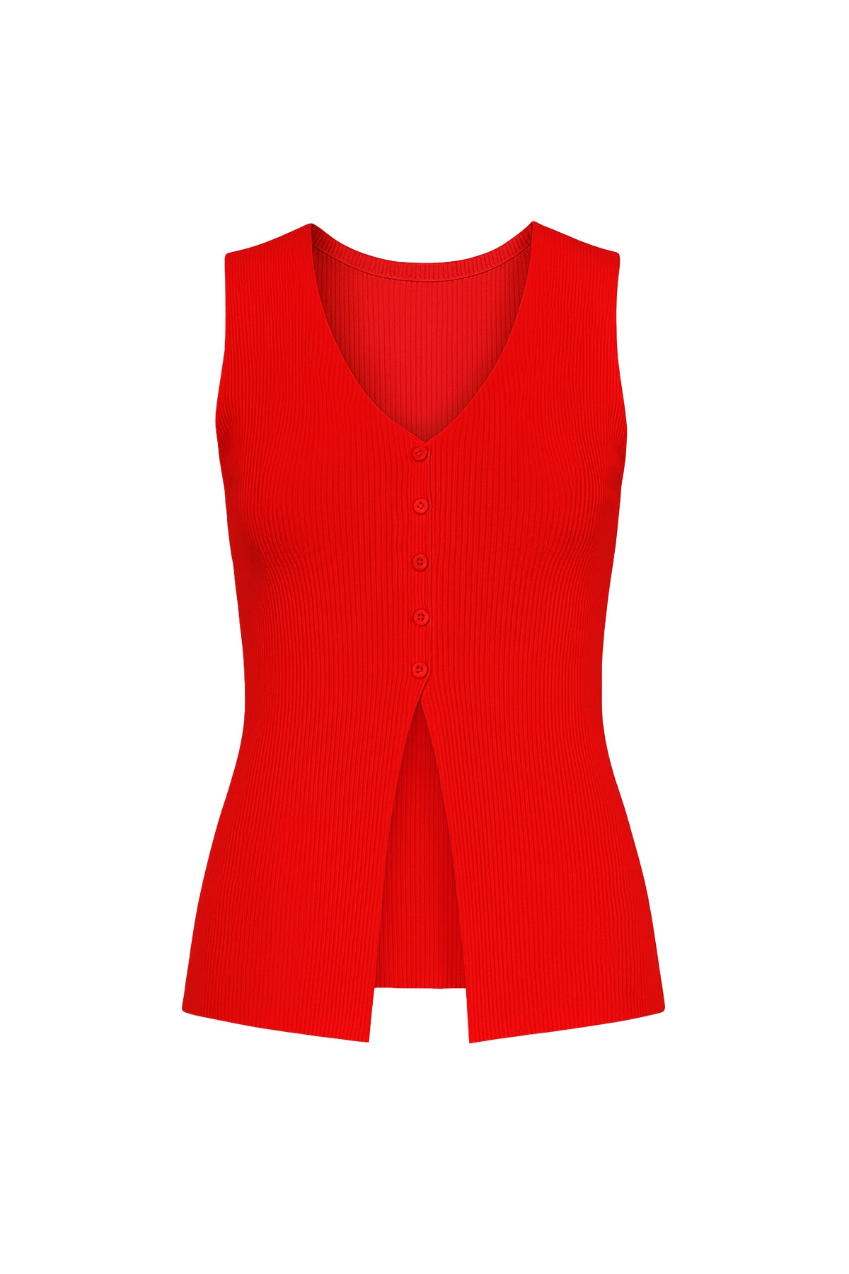 Effortless Sleeveless Ribbed Knit Top