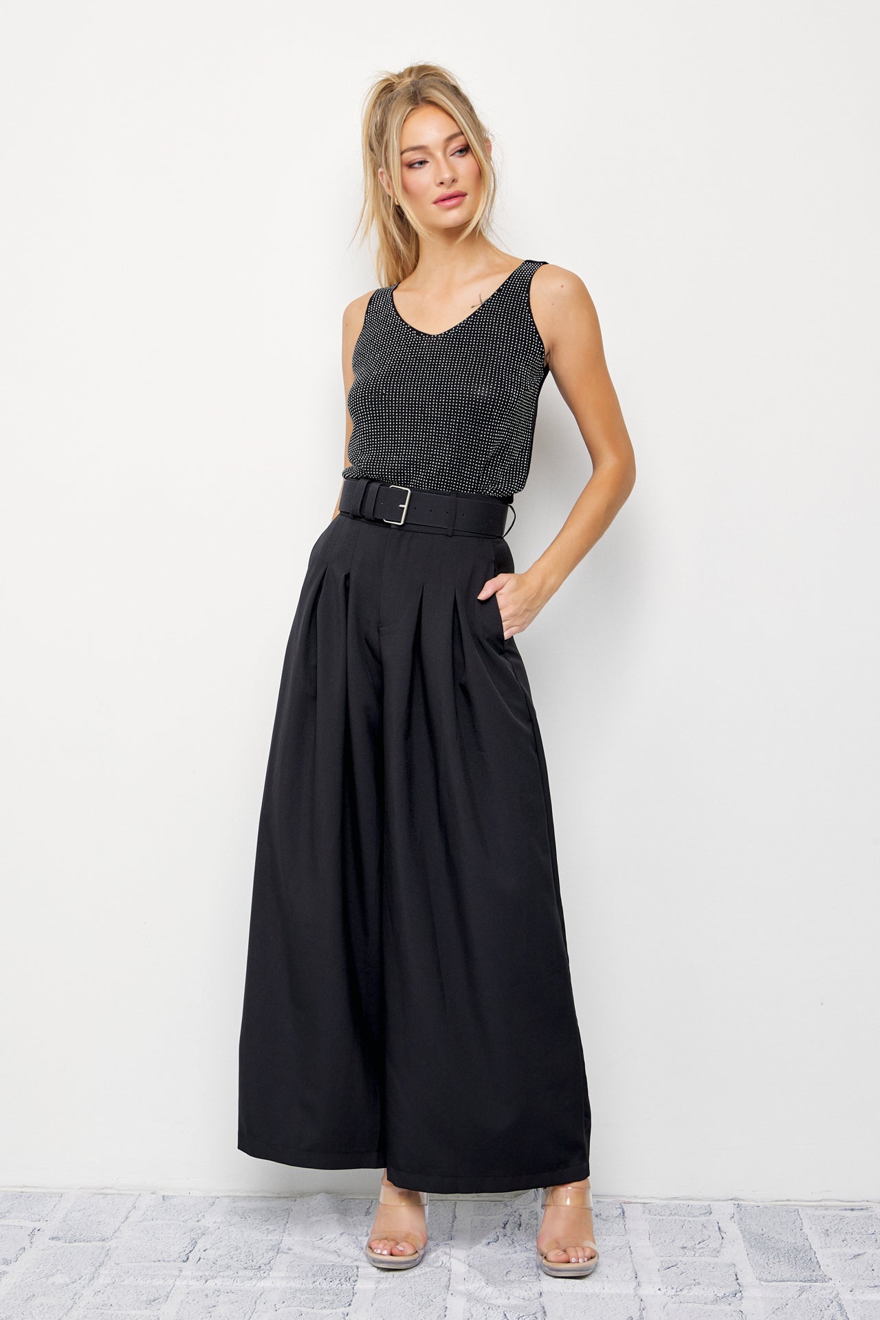 Hot Fix Sparkle Knit Sleeveless Top