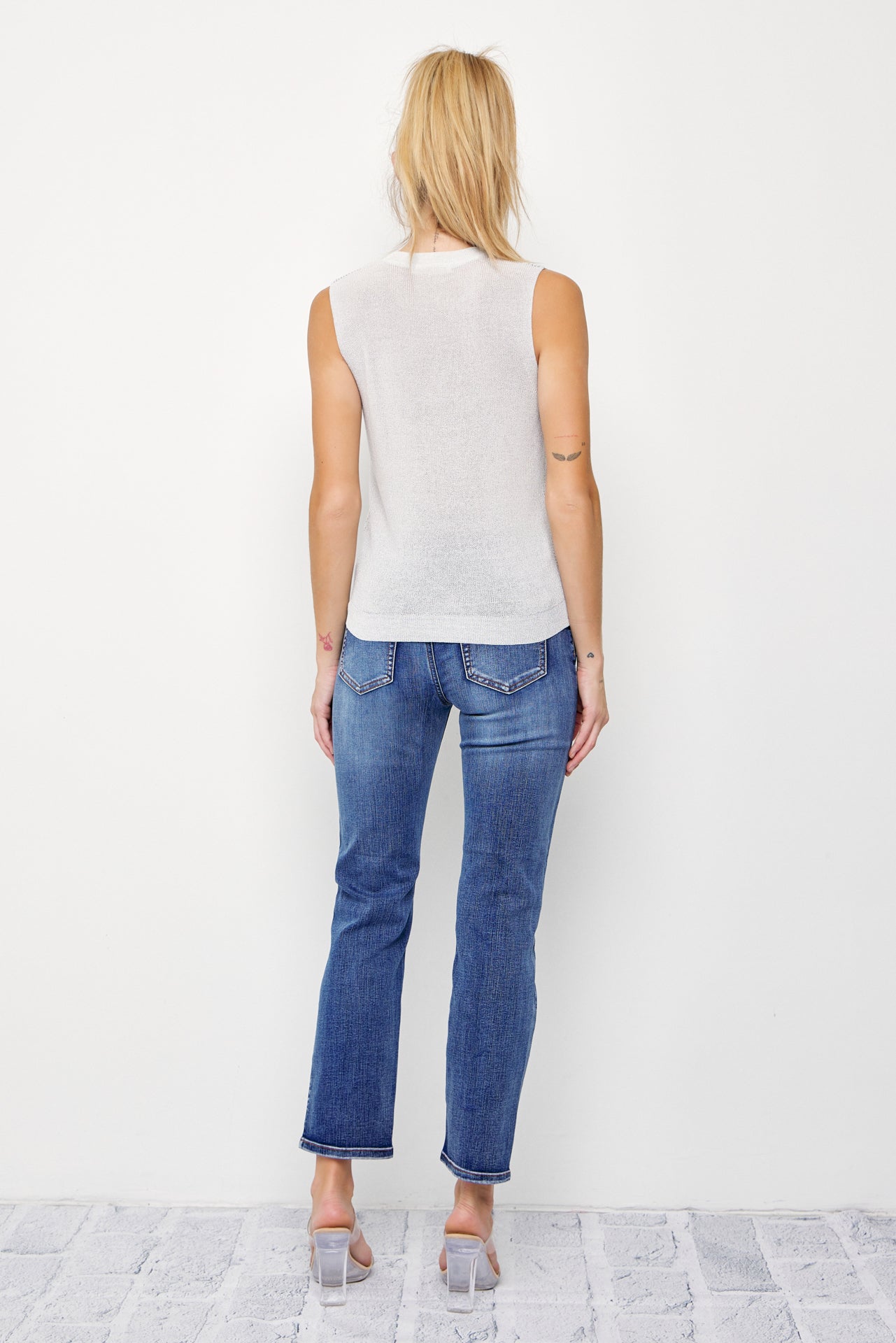 Knit Sleeveless Hot Fix Top