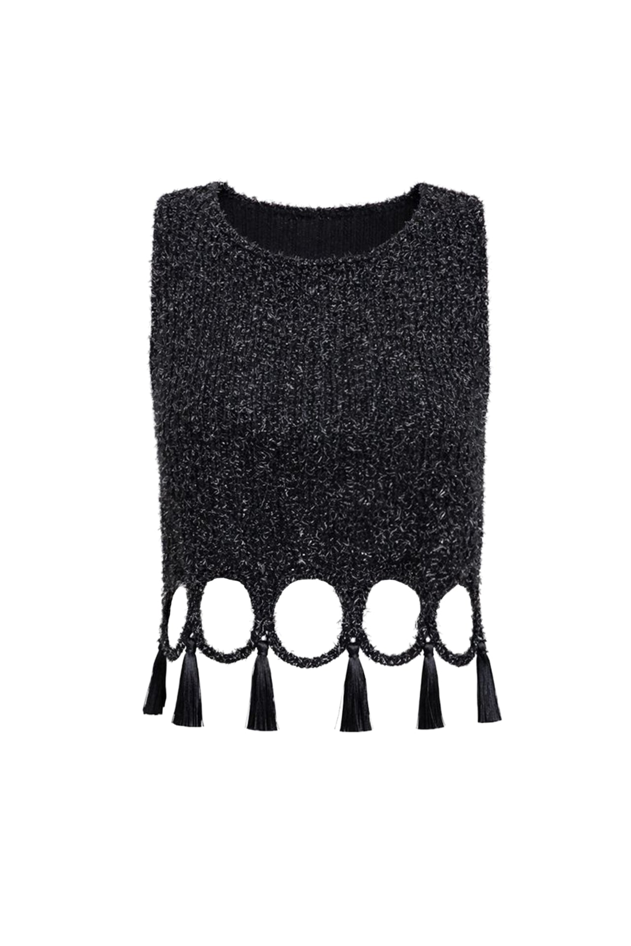 Charmed Beaded Mesh Top