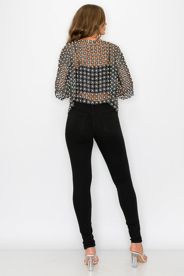 Beads Crochet Cardigan