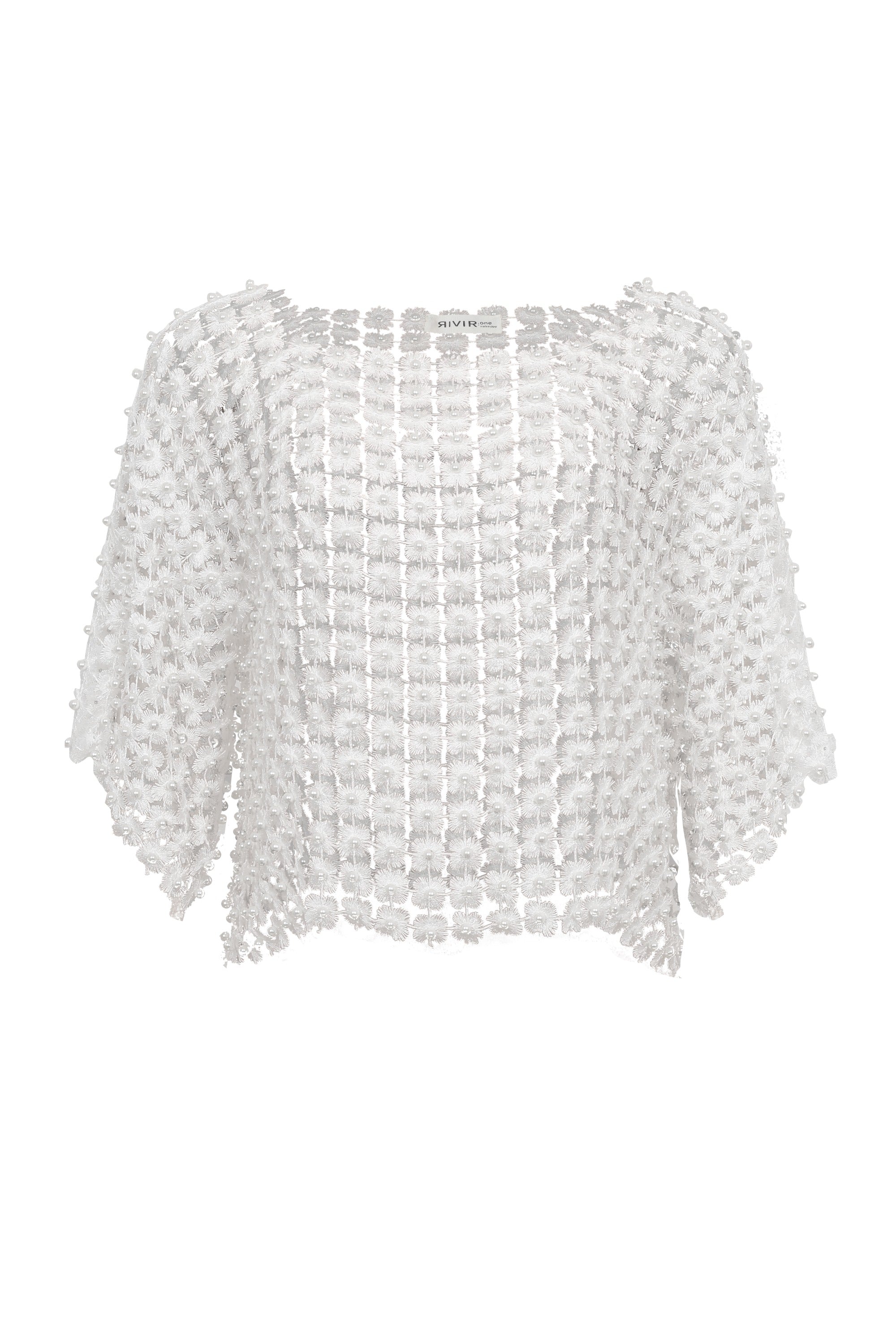 Beads Point Crochet Top