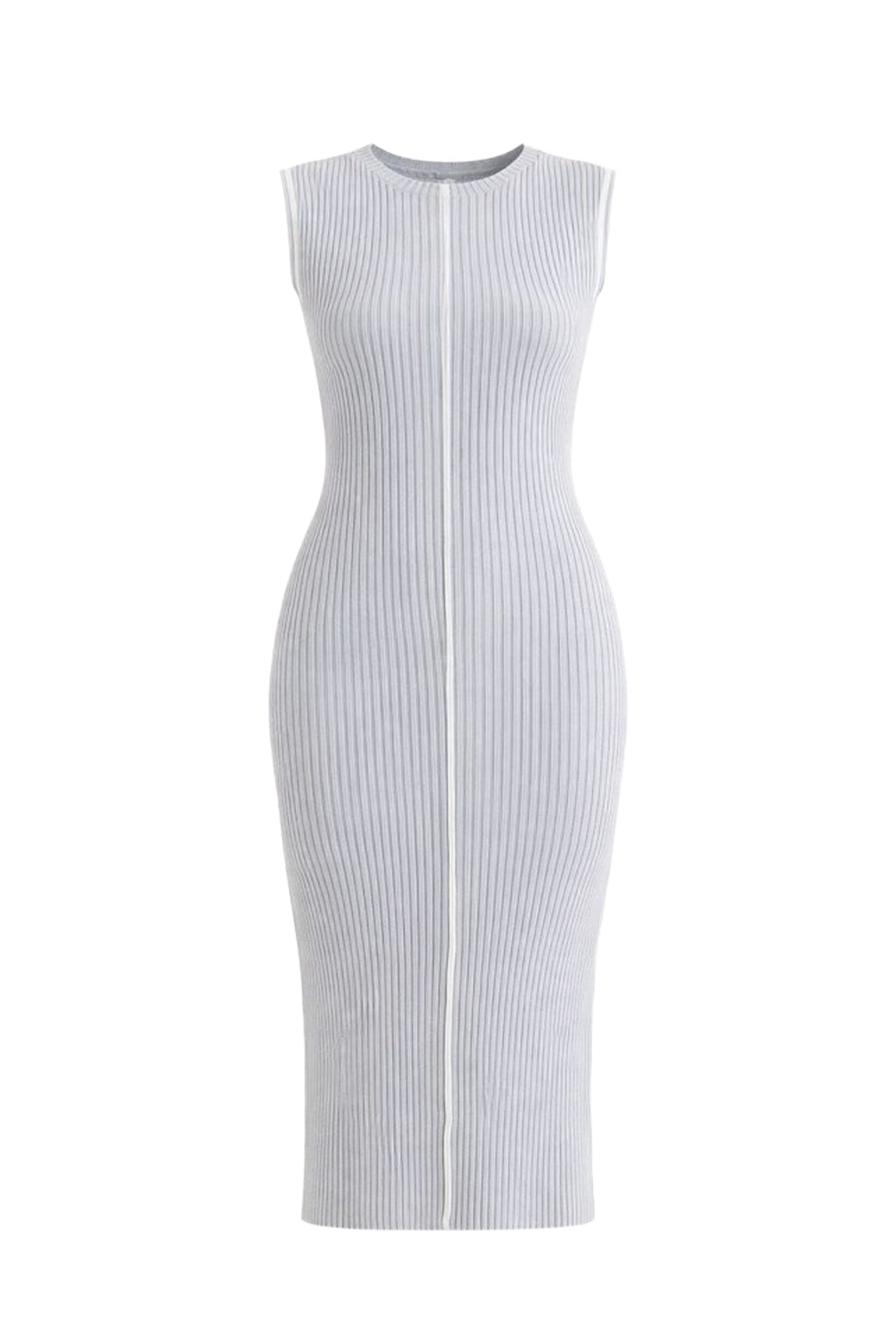 Hattie Knit Slvls Midi Dress with Contrast Stripe