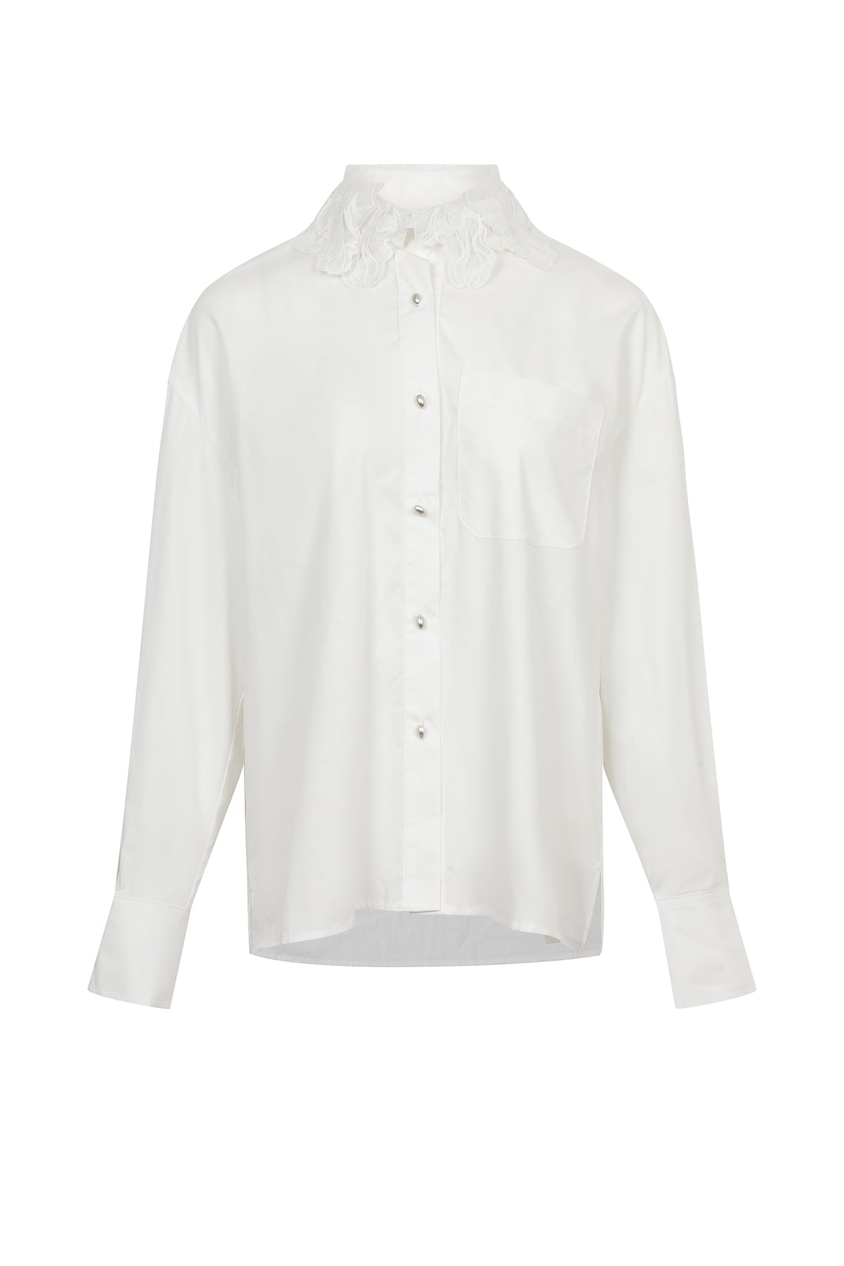 The Lace Collar Long Sleeve Shirt
