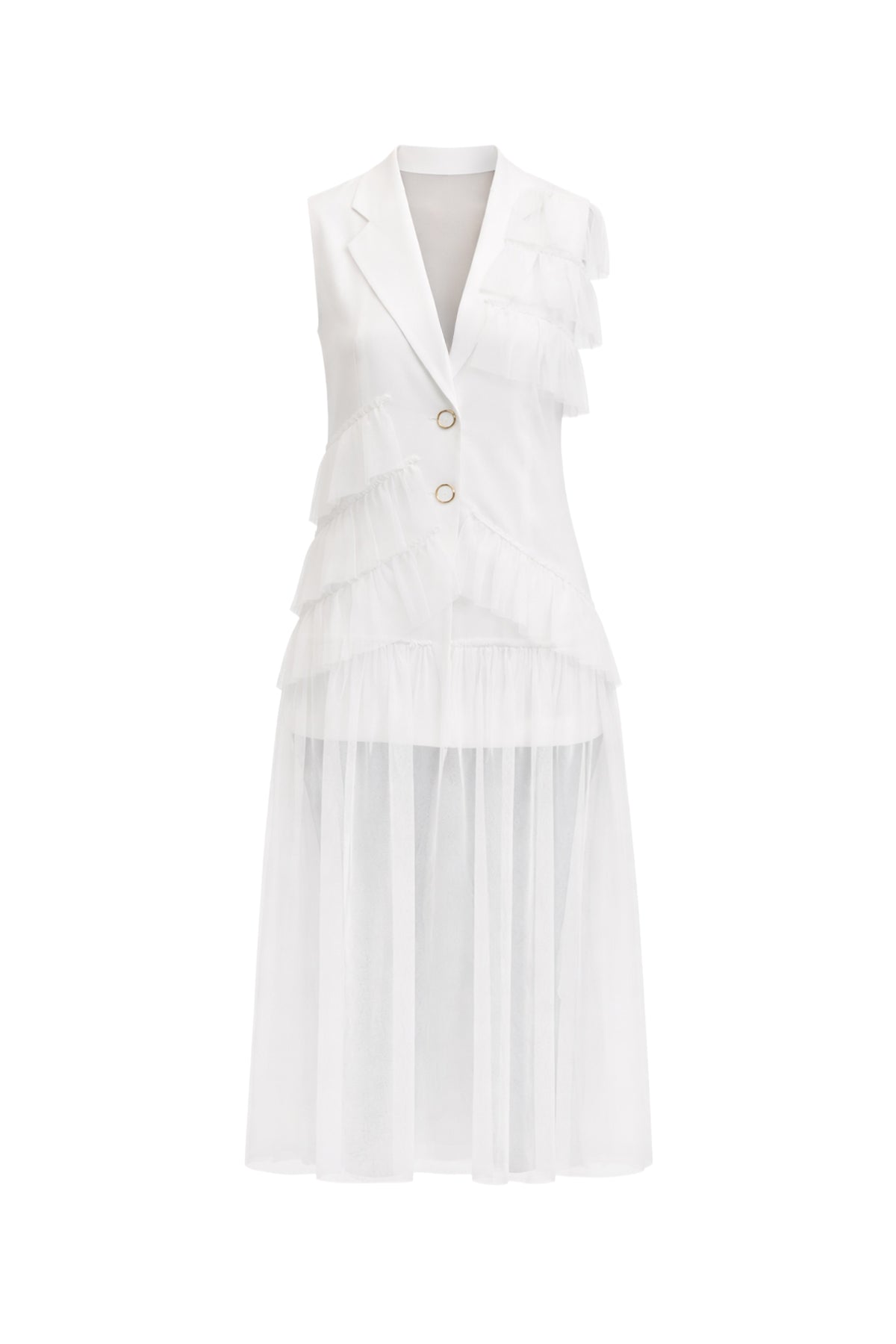 Ethereal Mesh Layers Jacket Dress