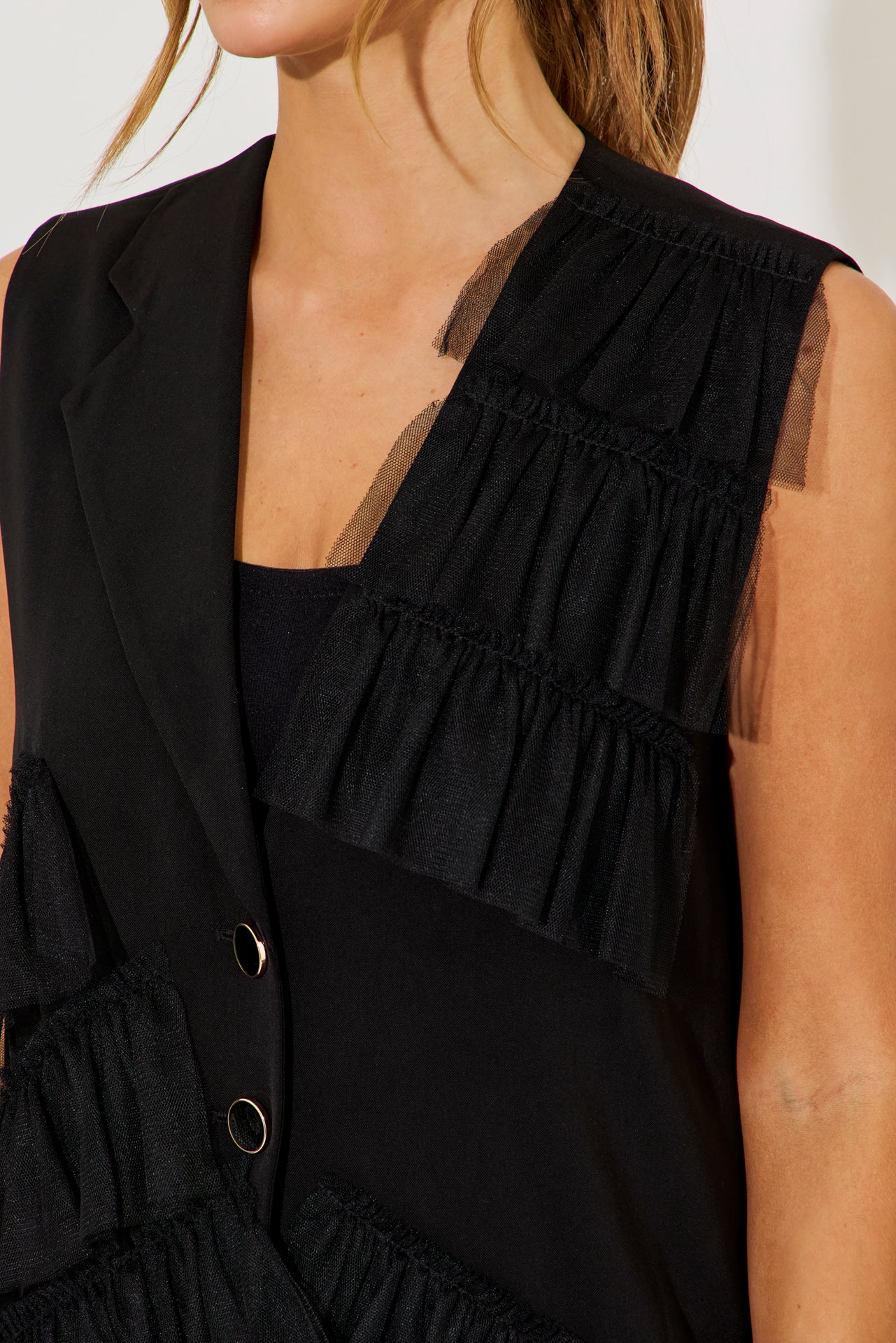 Ethereal Mesh Layers Jacket Dress