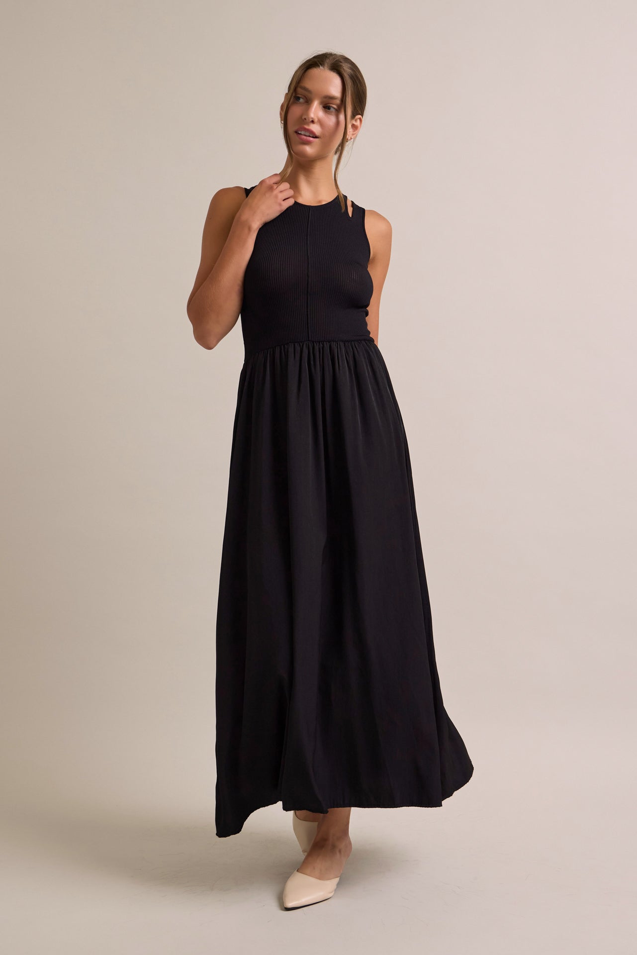 Lavinia Knit Twofer Midi Dress