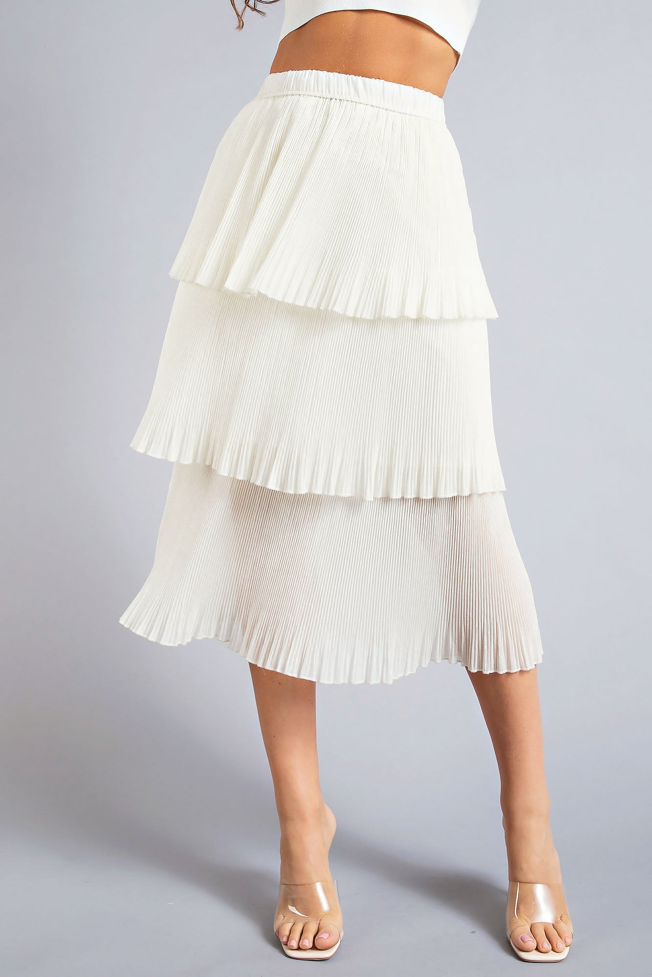Tiered Midi Skirt